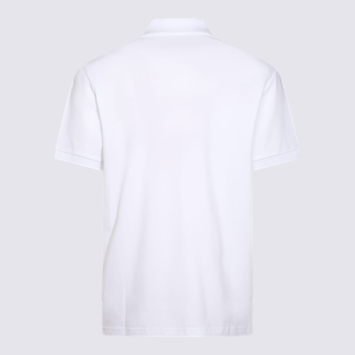 Shop Moschino White Cotton Polo Shirt