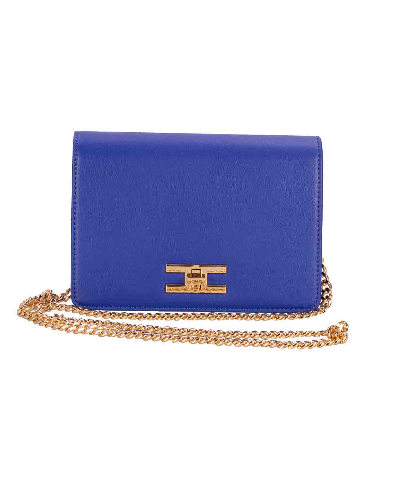 Shop Elisabetta Franchi Shoulder Bag In Blu