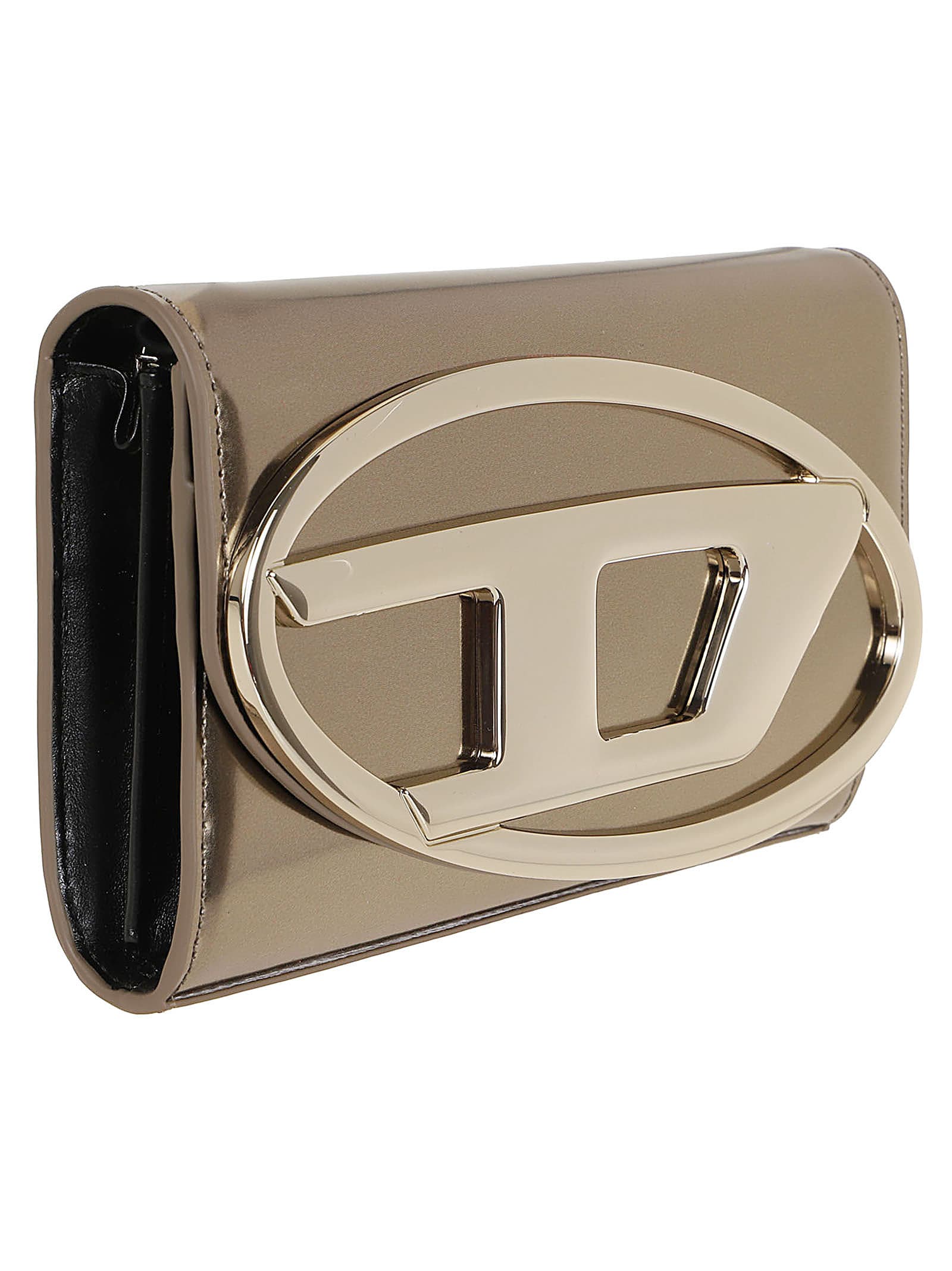 Shop Diesel 1dr Wallet Strap In Golden