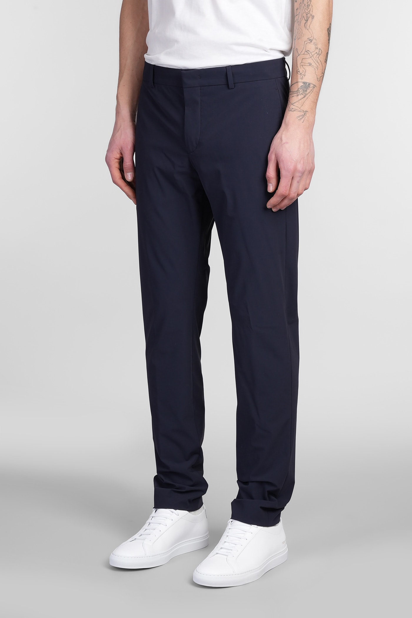 Pt Torino Cv16 Pants In Blue Polyamide In Blue