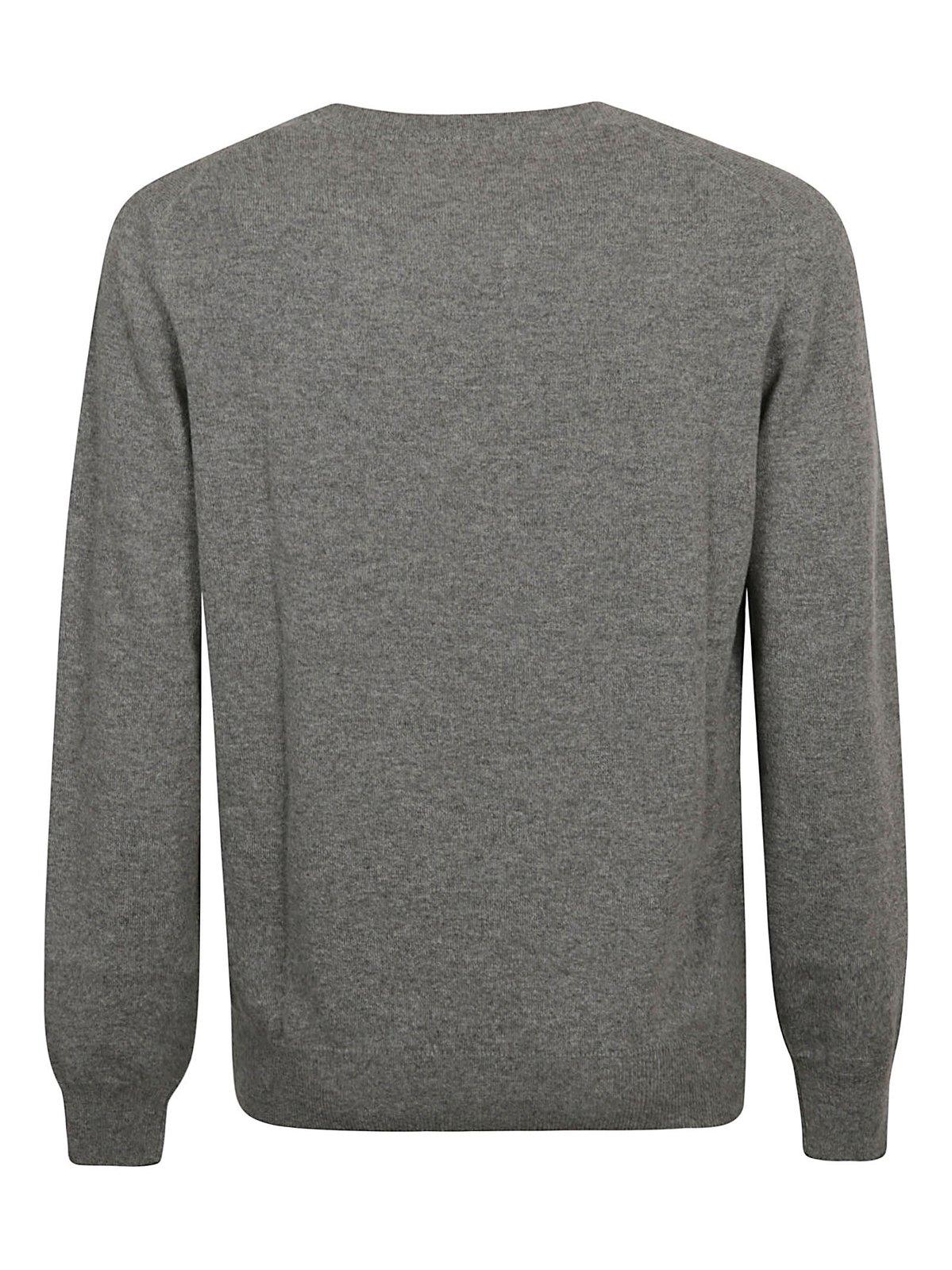 Shop Brunello Cucinelli Crewneck Knitted Jumper In Grey