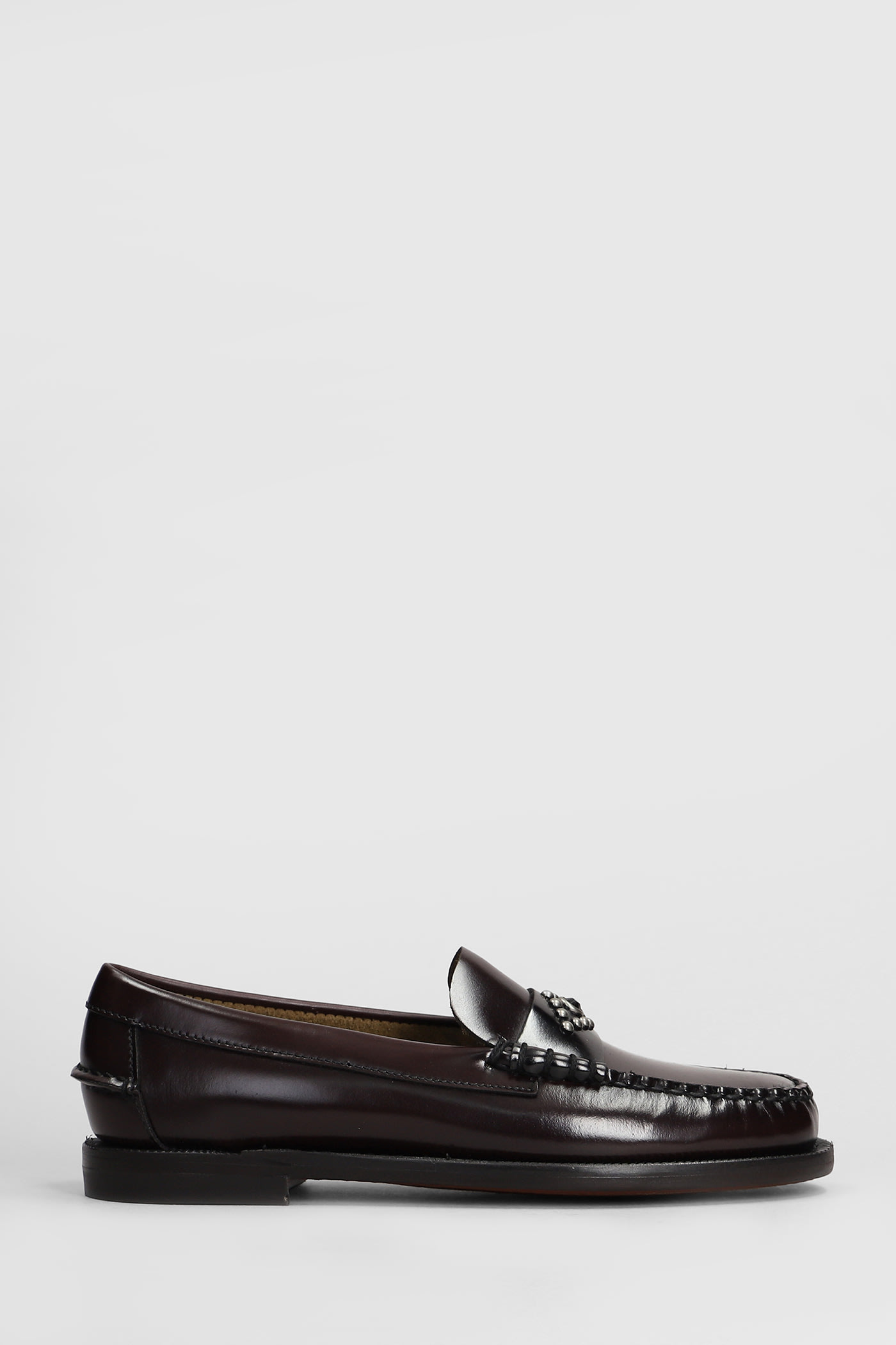 Classic Dan Rhombus Loafers In Brown Leather