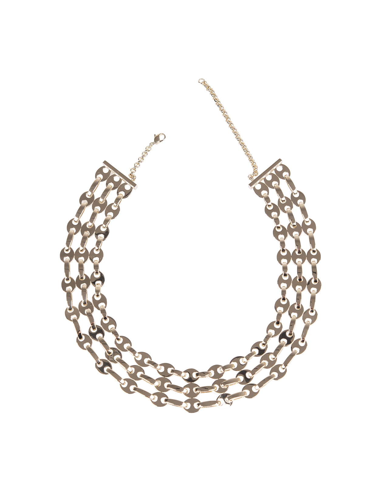 RABANNE EIGHT NECKLACE WITH GOLDEN MICRO MESHES