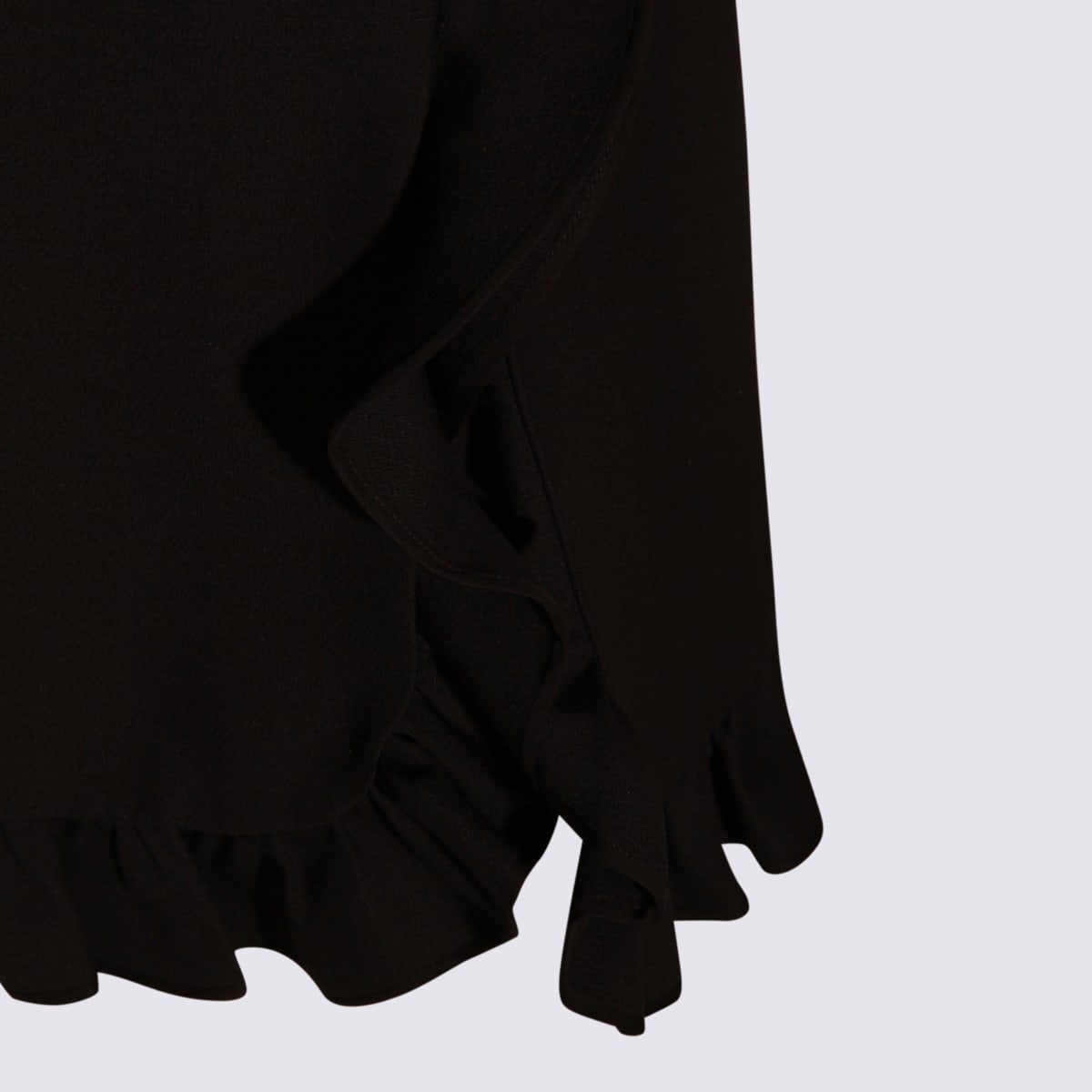Valentino A-line Midi Skirt Ruffle Detail In Black