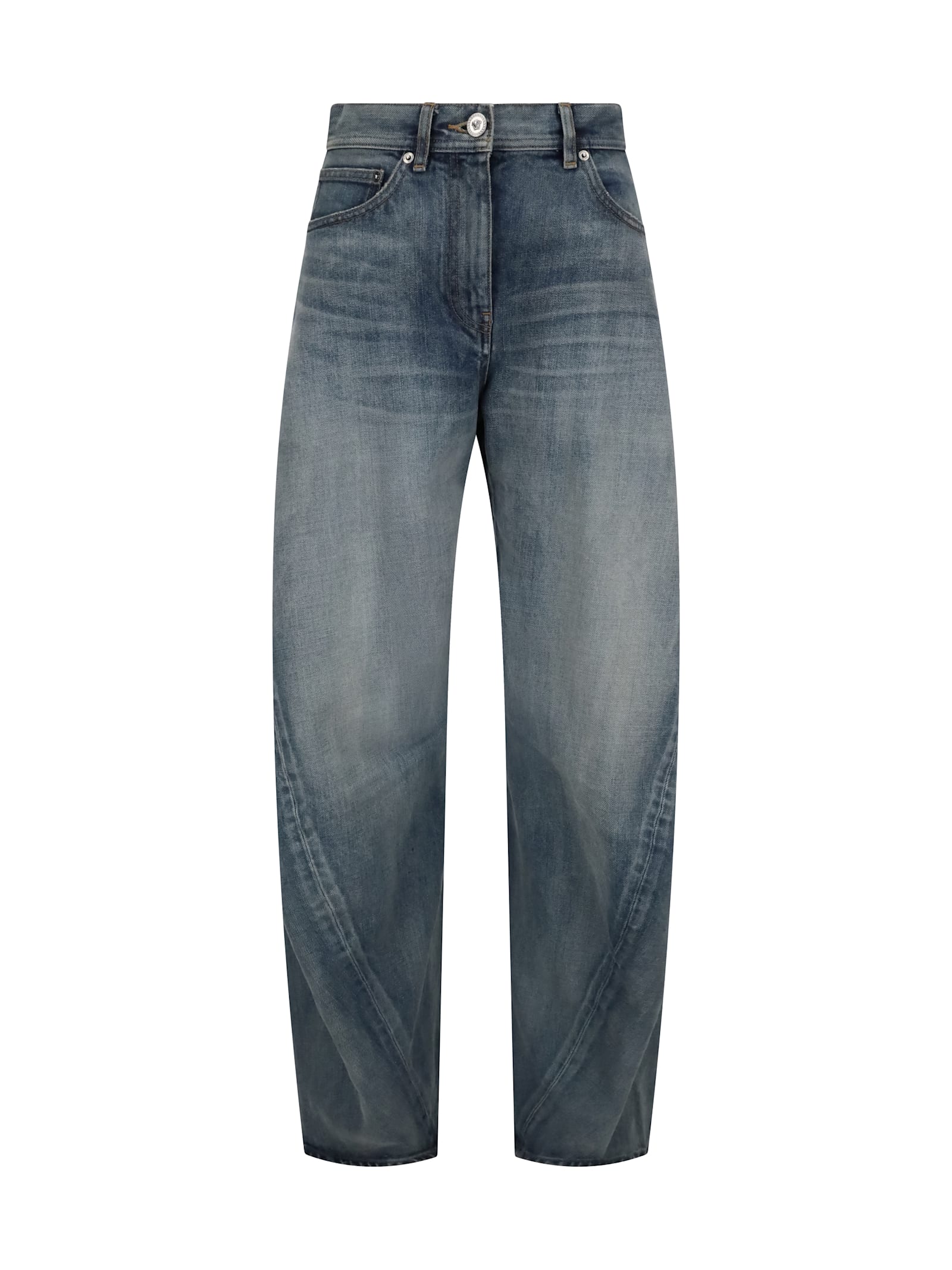 【送料&関税込】Versace Twisted Jeans Versace Women Twisted Jeans In Blue | ModeSens