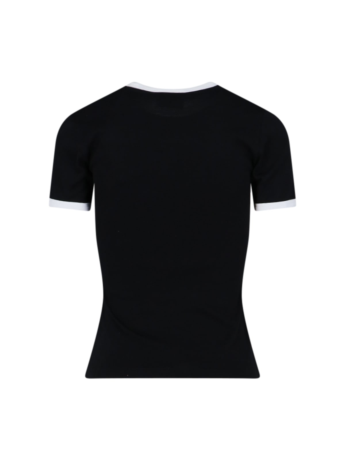 Shop Courrèges Logo Embroidery T-shirt In Black