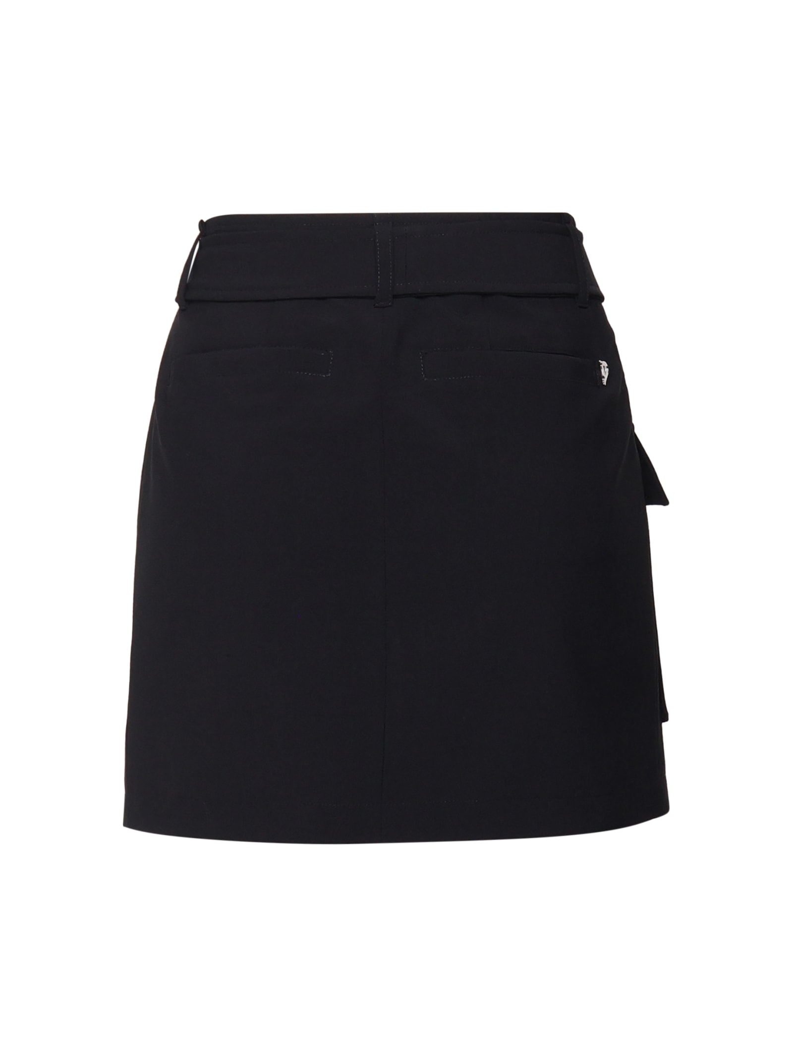 Shop Dondup Multizip Miniskirt In Cotton In Black