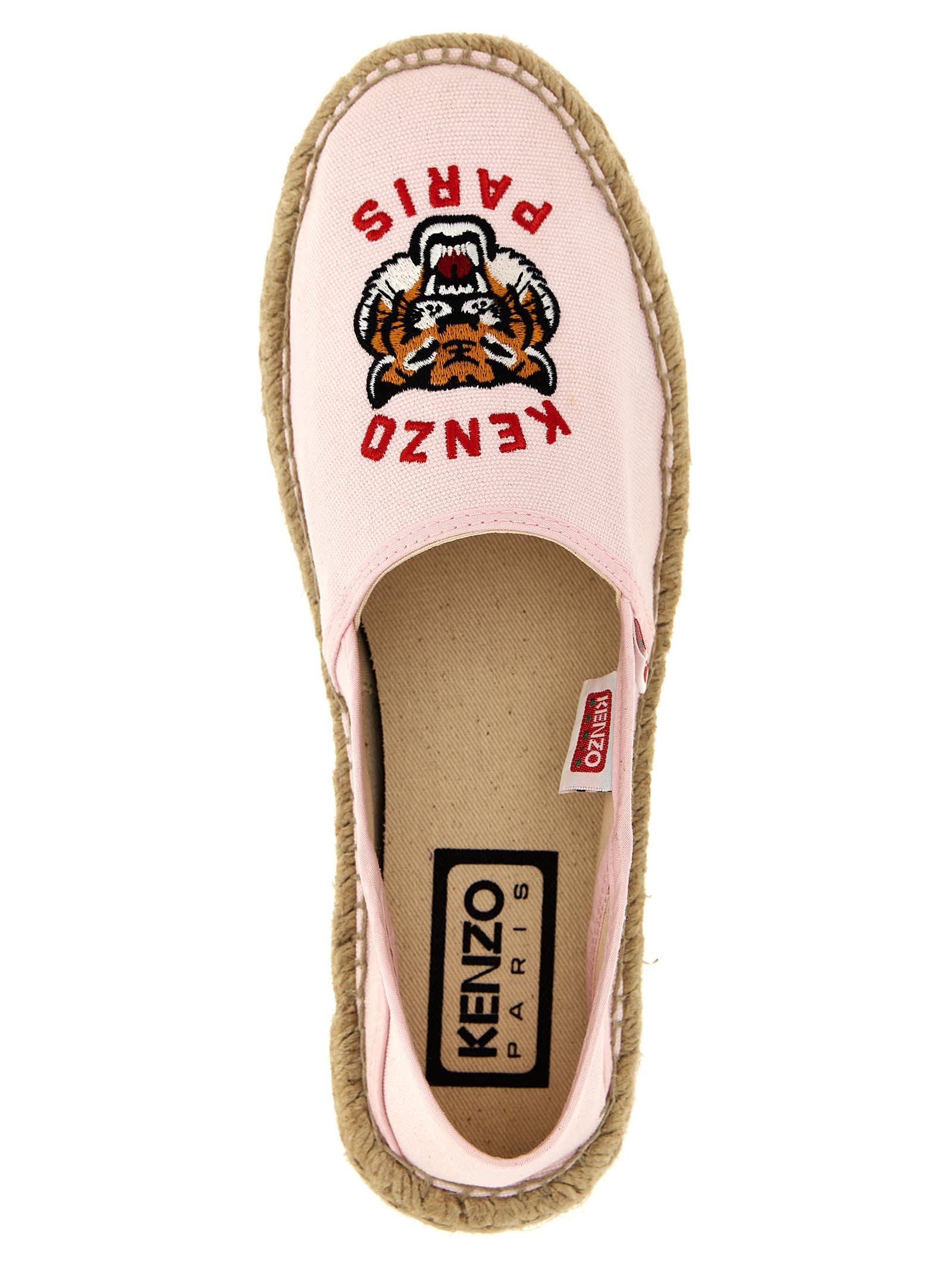 Shop Kenzo Tiger Espadrilles In Pink