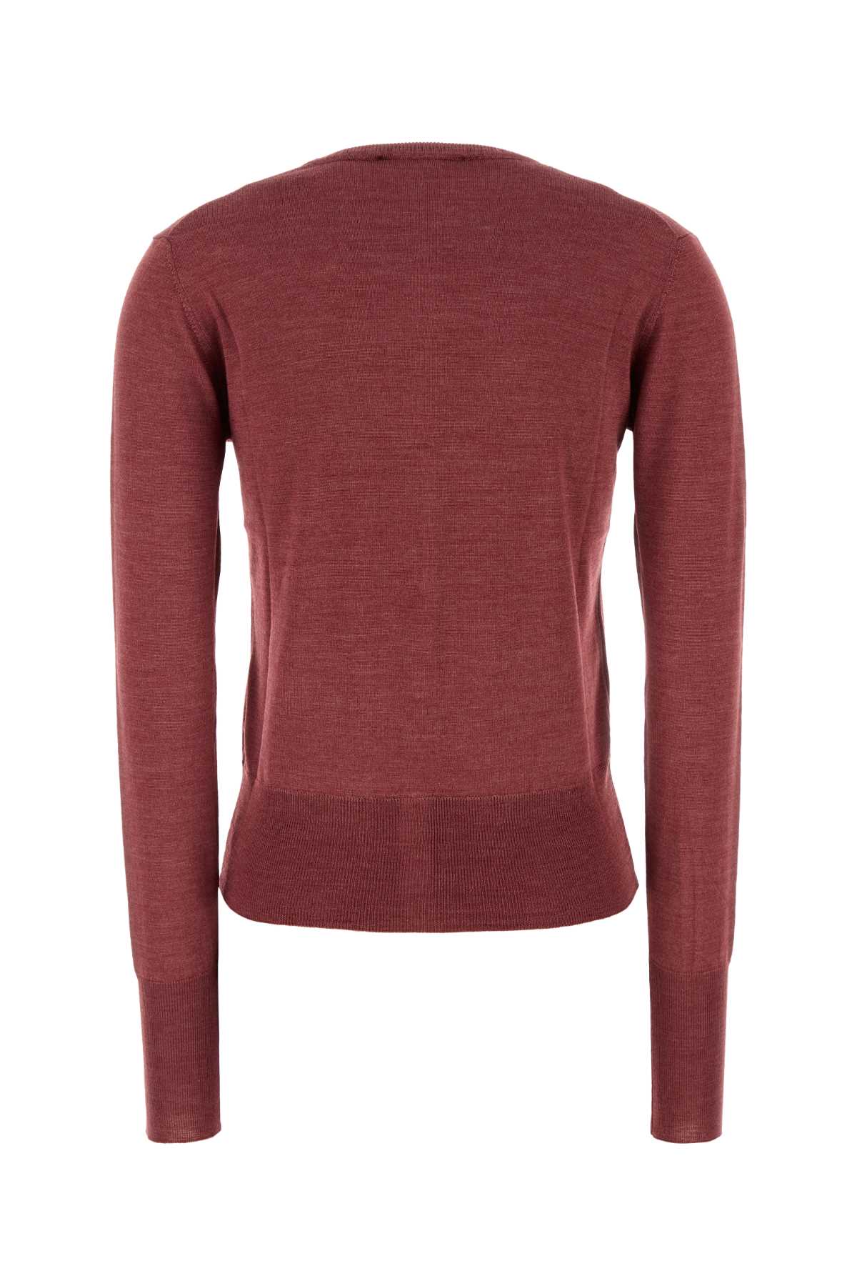 Vivienne Westwood Tiziano Red Wool Blend Bea Cardigan In Vintageberry