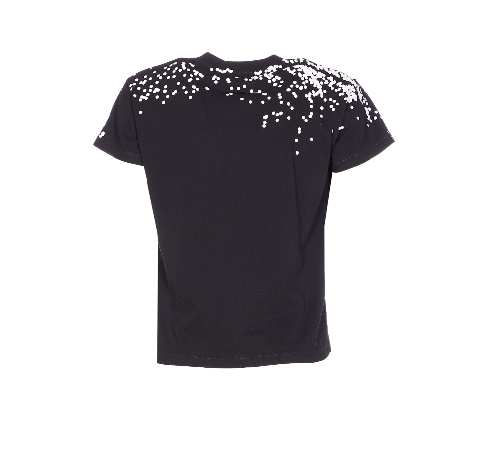 Mm6 Maison Margiela Graphic Print Crewneck Short Sleeve T-shirt In Black