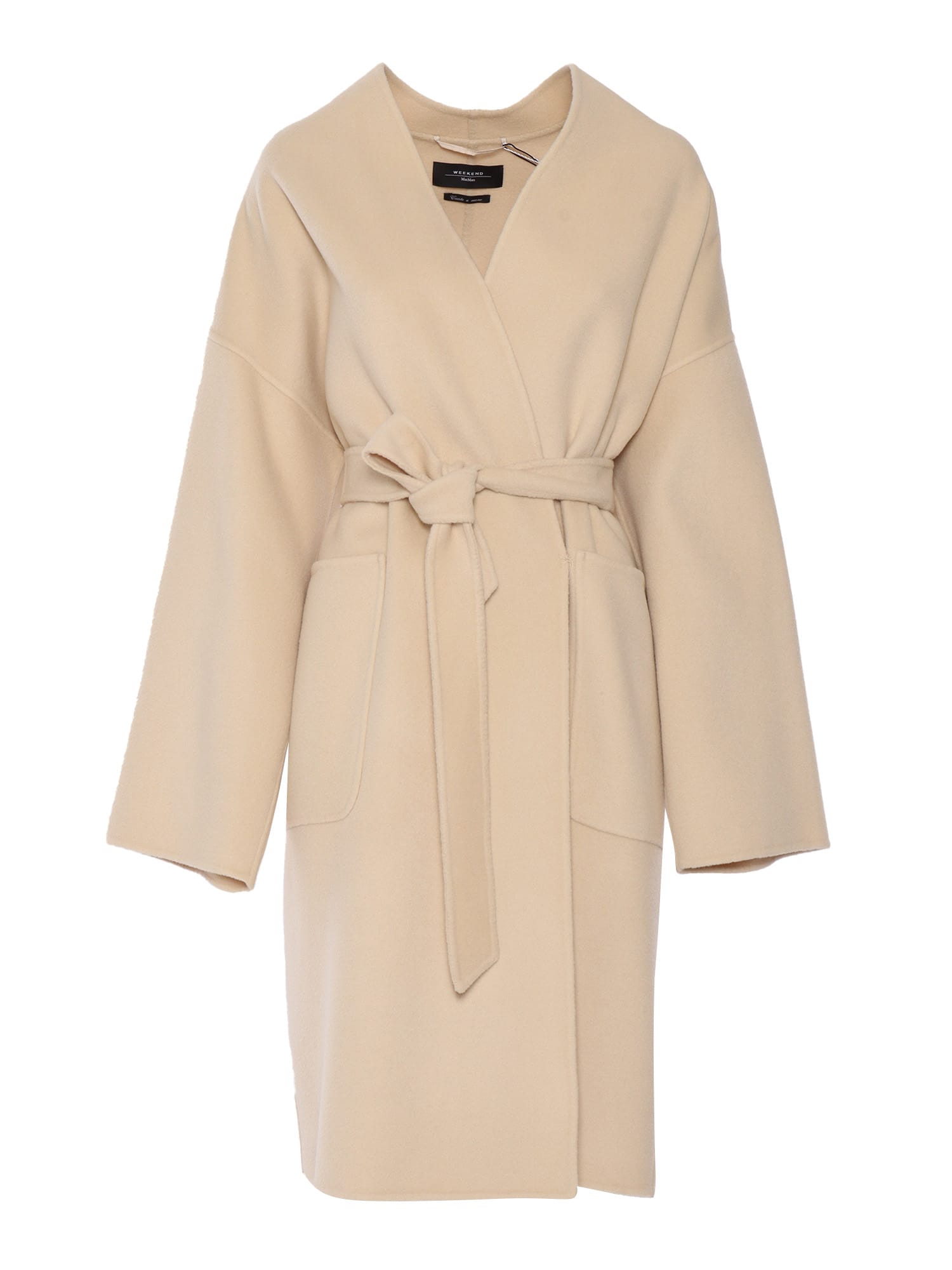 Shop Weekend Max Mara Eris Sand Coat In Beige