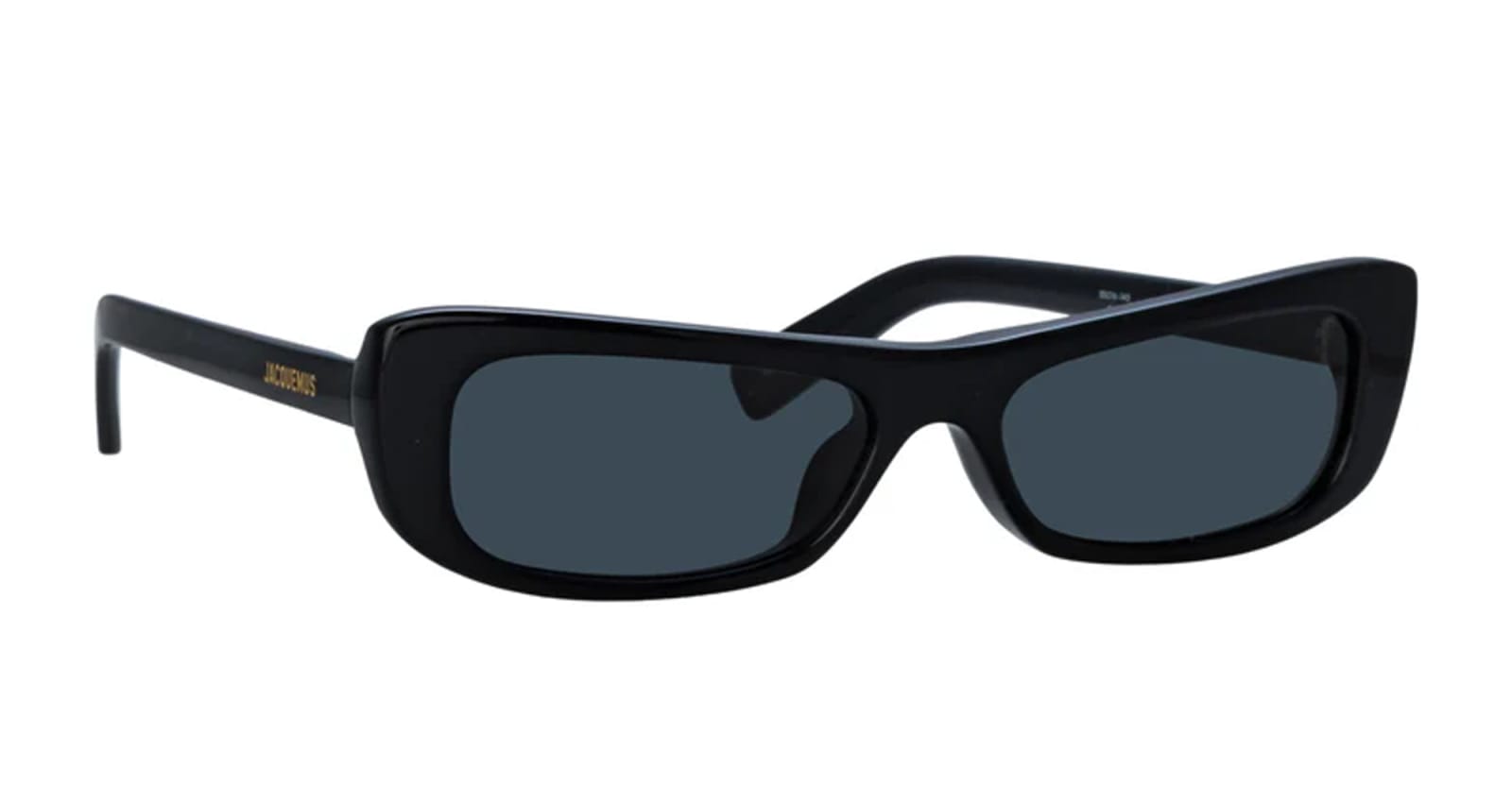 Shop Jacquemus Capri - Black Sunglasses In Capri Black Yellow Gold