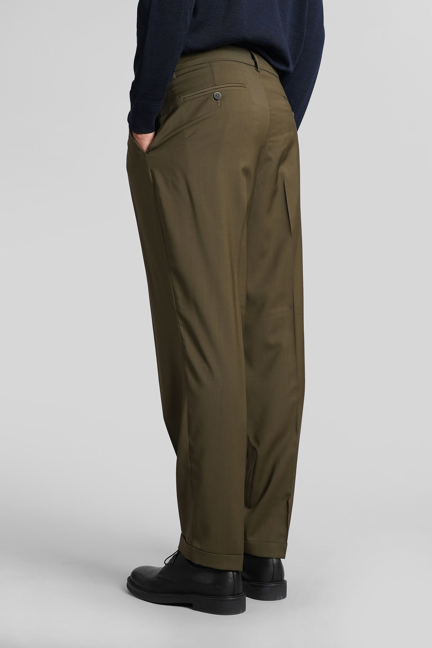 Barena Venezia Drapier Pants In Green Wool In Green