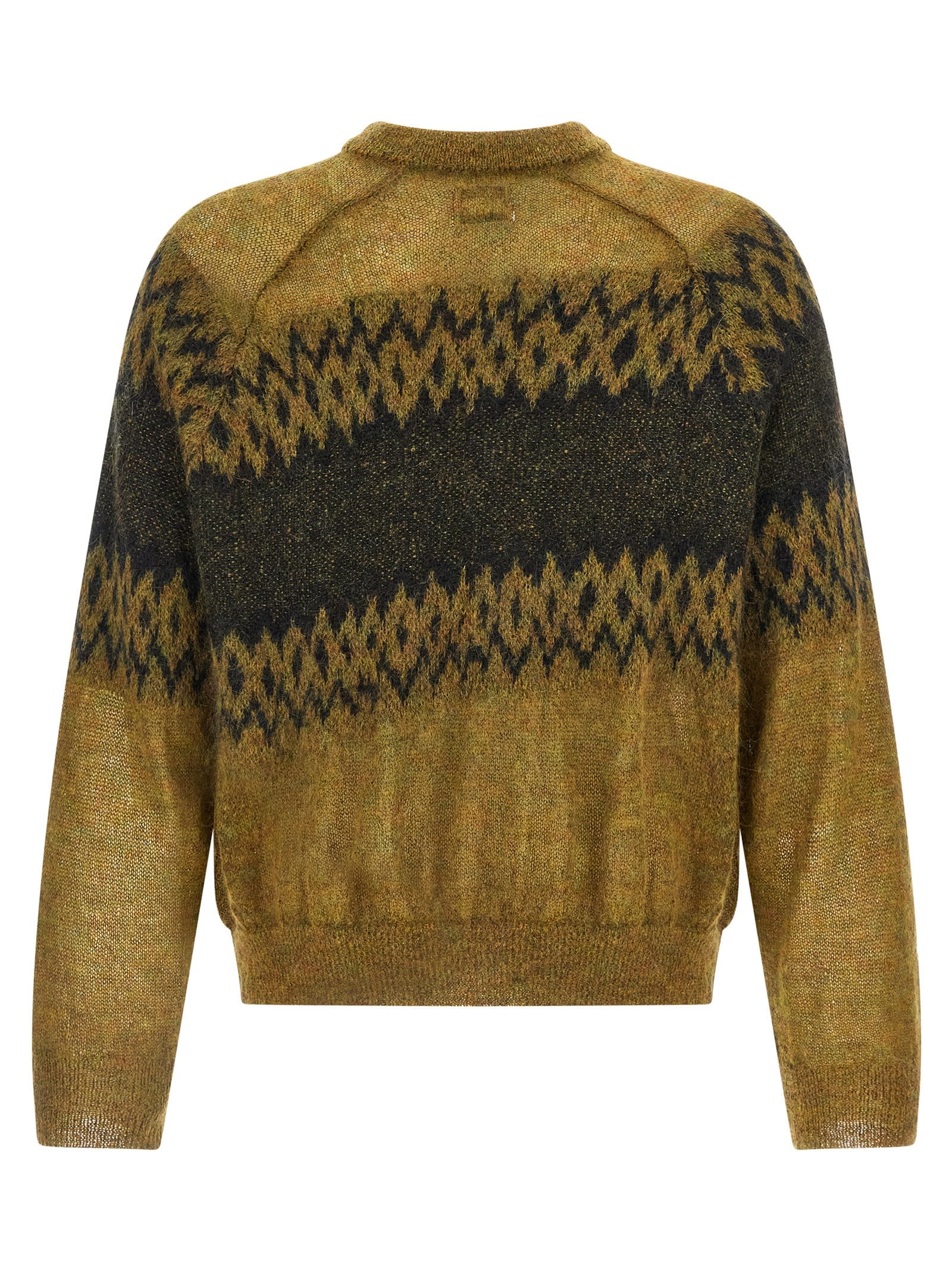 Magliano Festive Patterned Long Sleeve Cardigan In Yellow