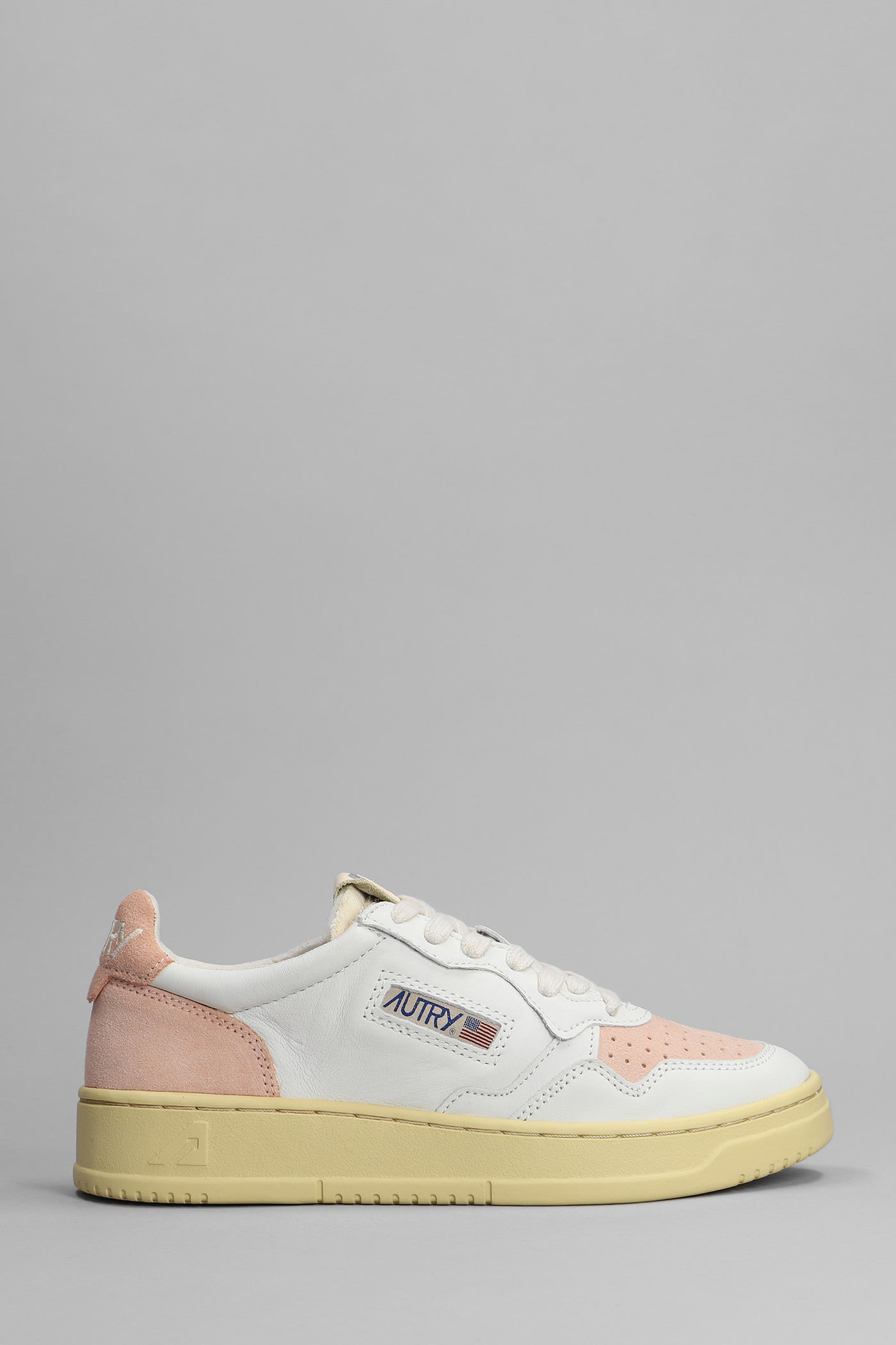 AUTRY AUTRY 01 SNEAKERS IN WHITE SUEDE AND LEATHER