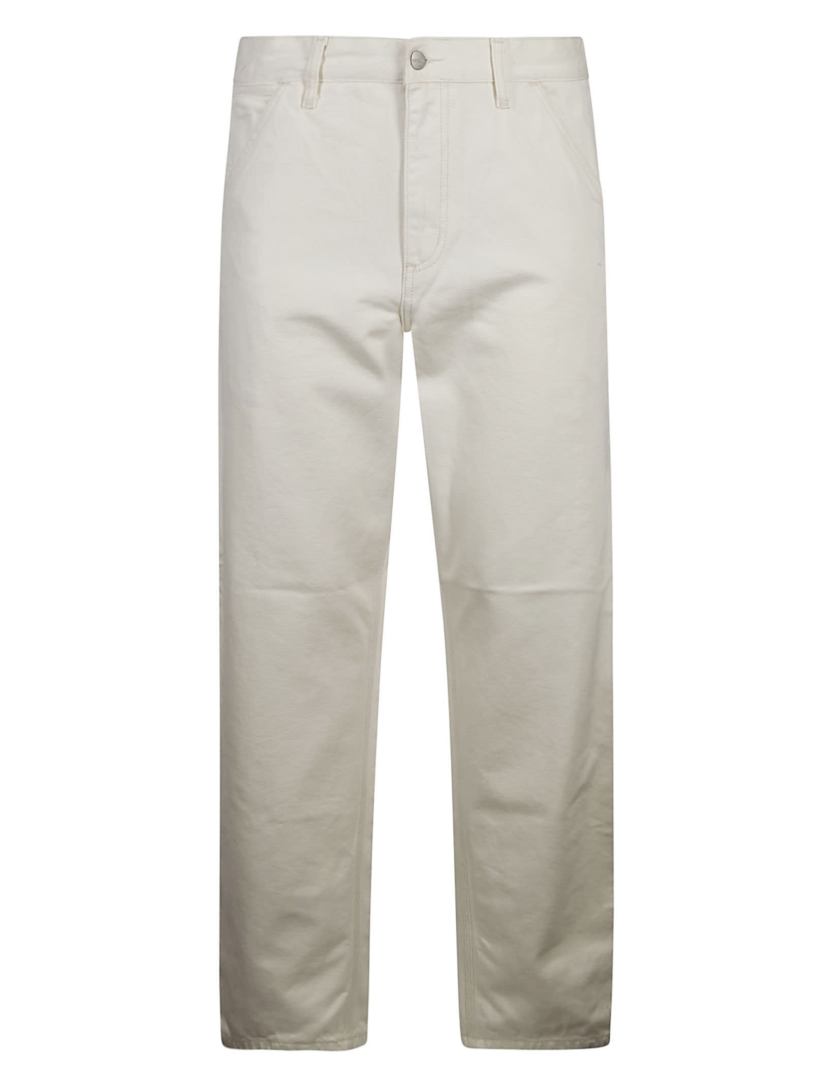 Carhartt Straight Leg Trousers Pockets Loops In White