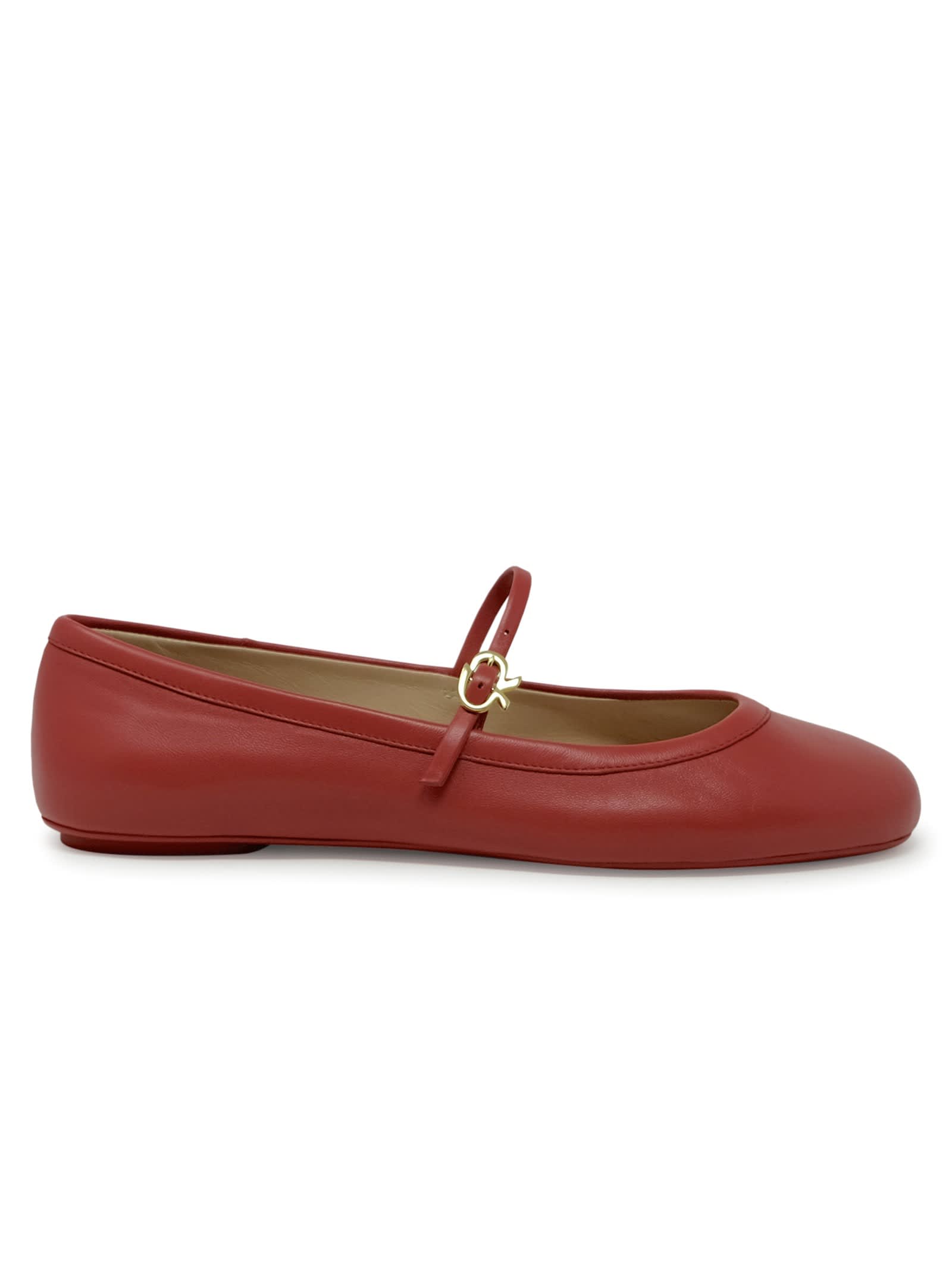 GIANVITO ROSSI GIANVITO ROSSI LEATHER BALLERINA