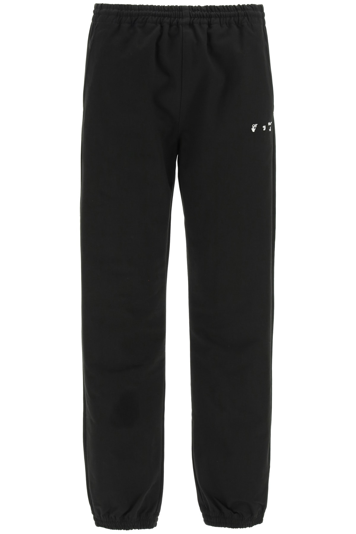 Off-White Cotton Trousers With Logo