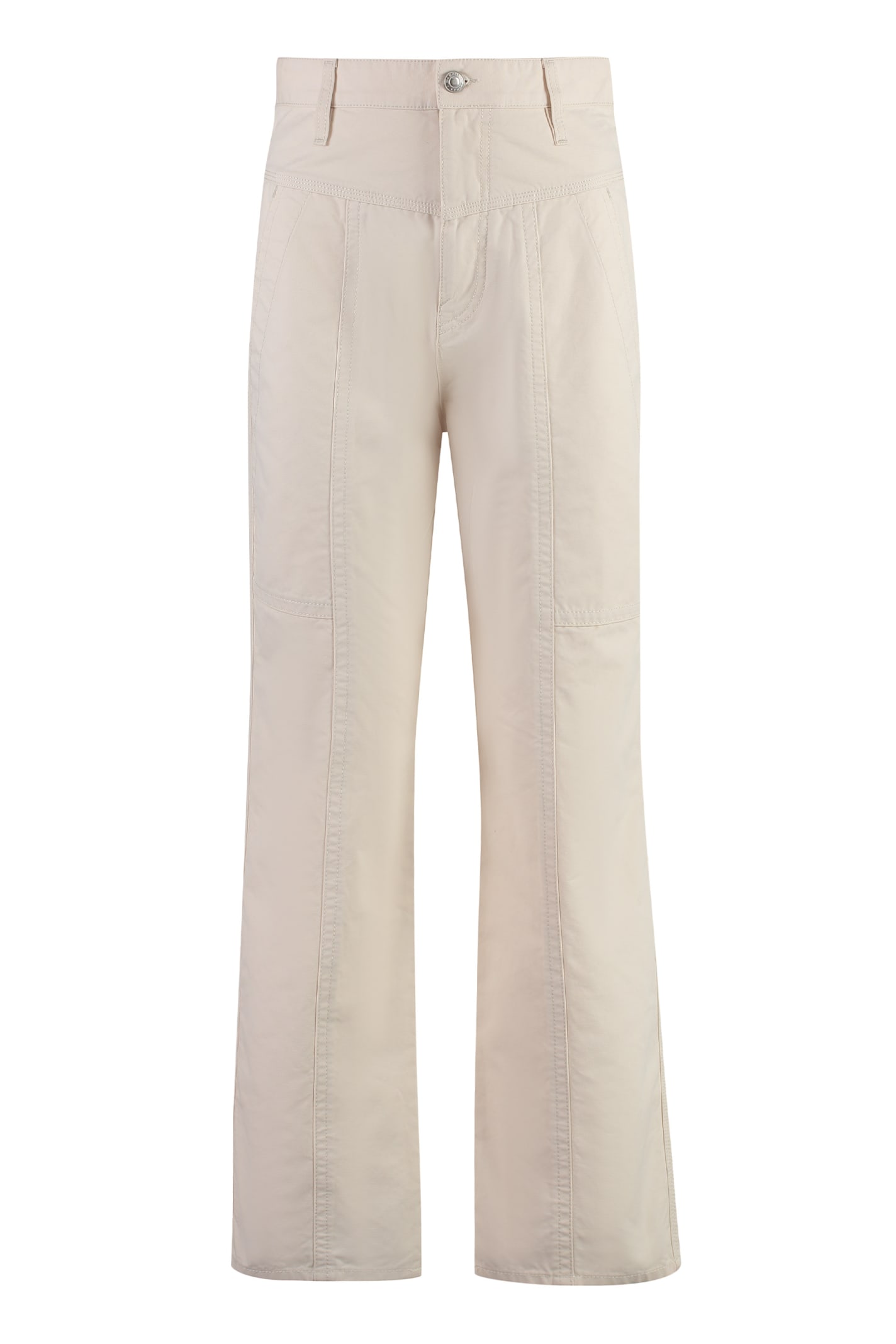 Shop Isabel Marant Étoile Driane Cotton Trousers In Ecru