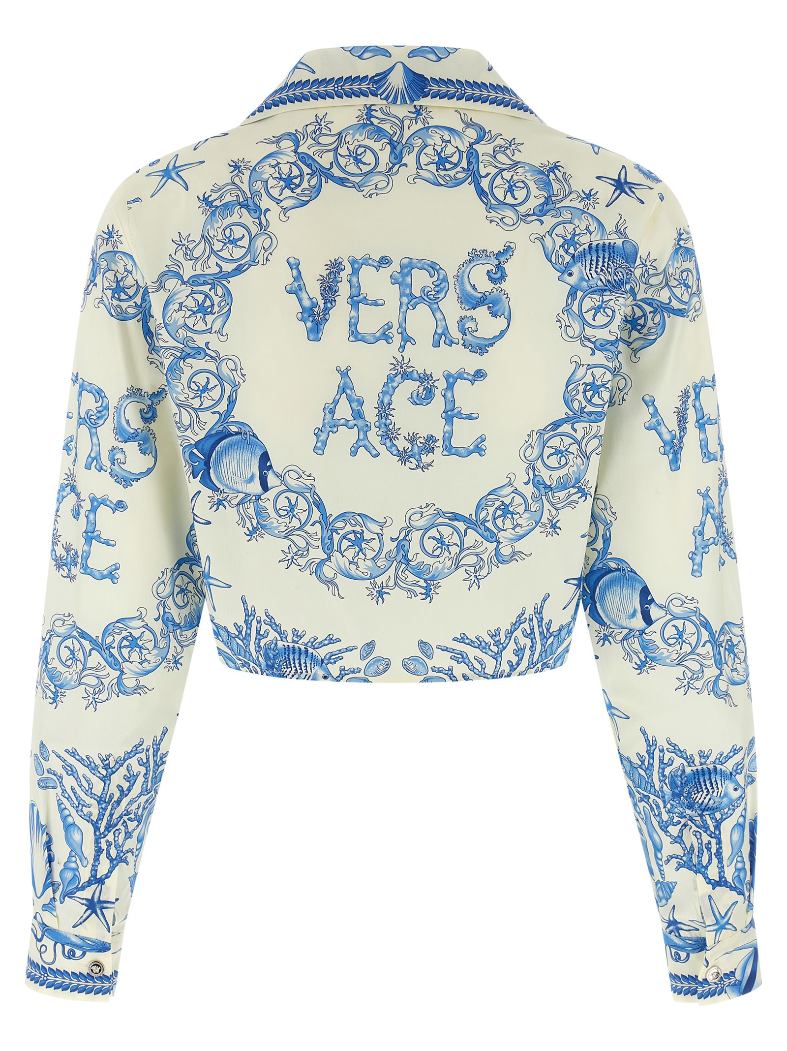 Versace Underwater Barocco Shirt And Blouse Multicolor In Multi