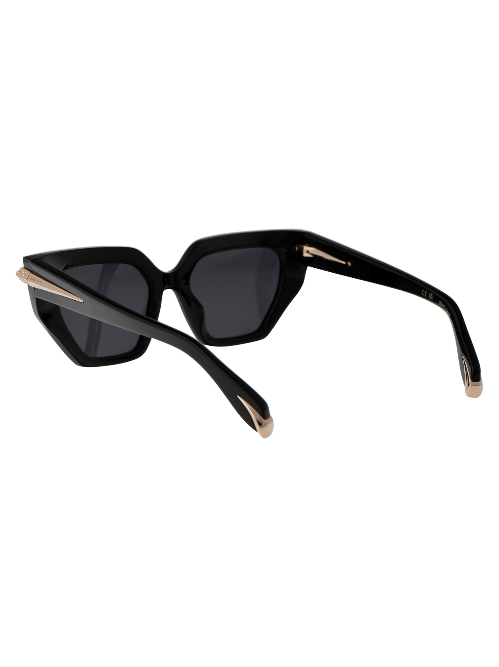 Shop Roberto Cavalli Src001s Sunglasses In 700y Black