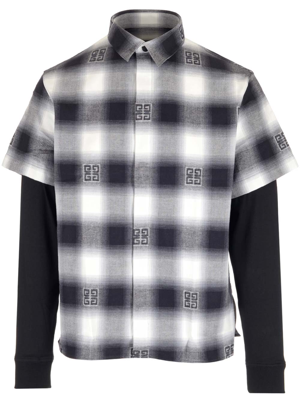 Shop Givenchy Flannel Shirt In Black