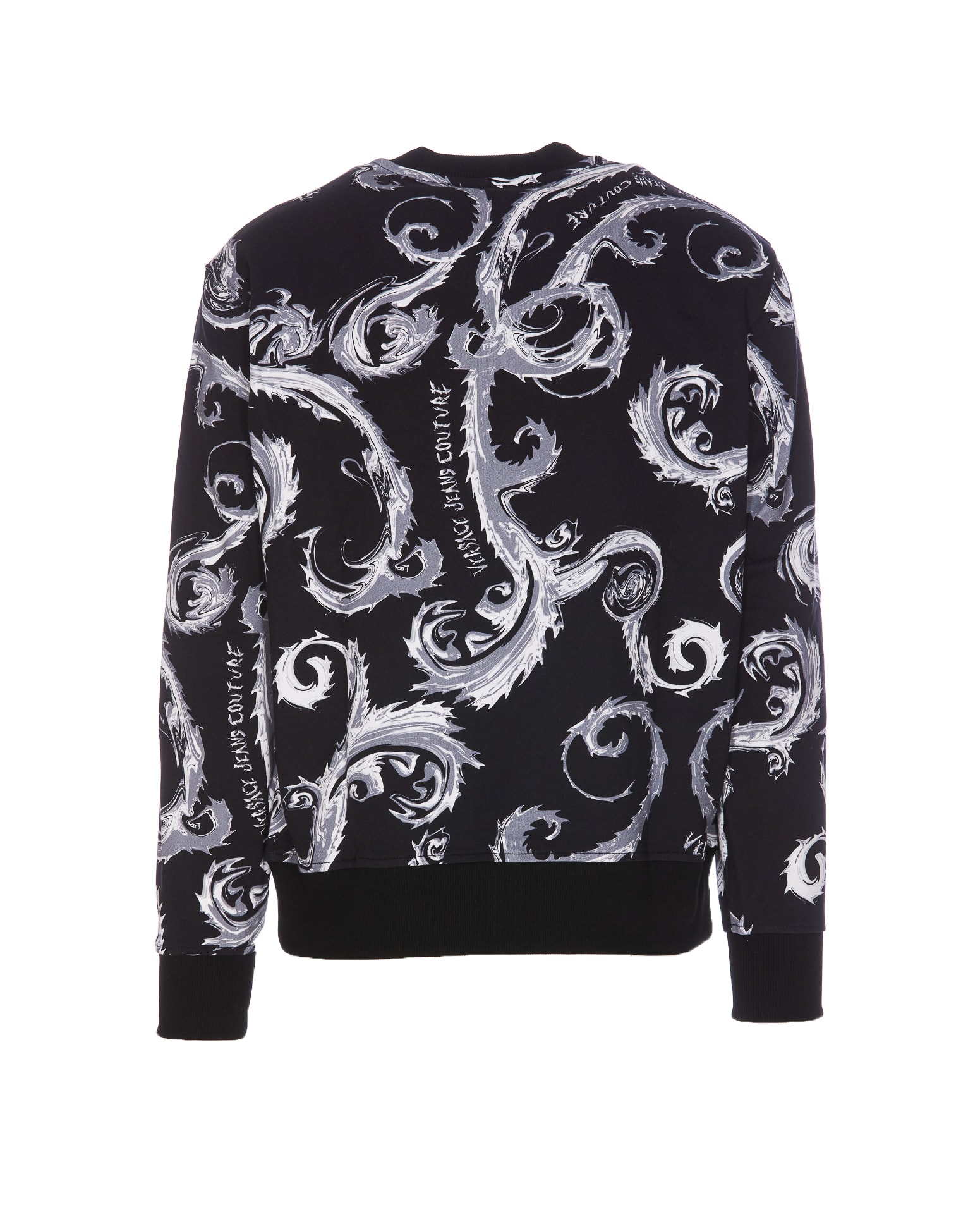 Shop Versace Jeans Couture Chromo Couture Sweatshirt In Black