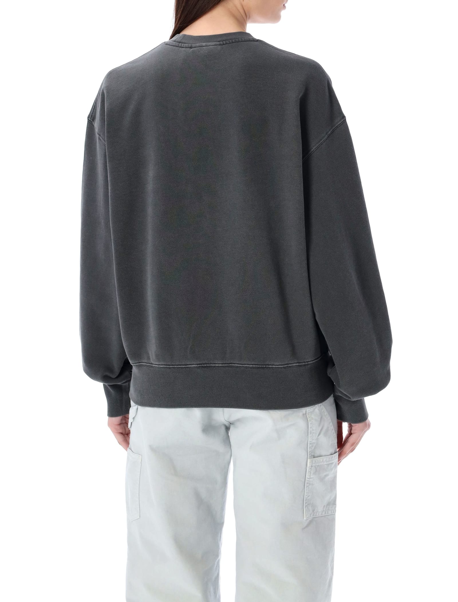 Shop Carhartt Nelson Sweatshirt In Charcoal Black