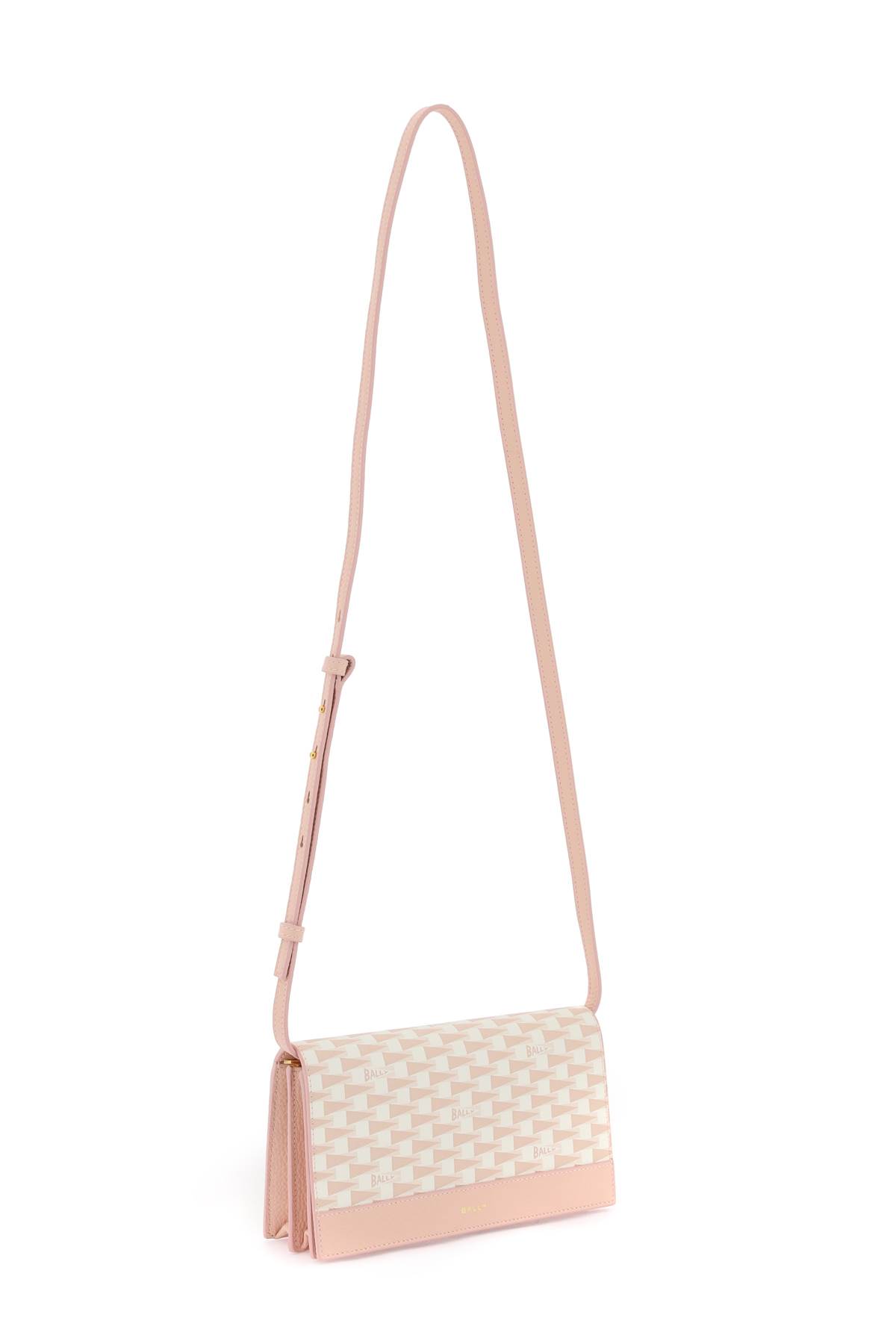 Shop Bally Continental Pennant Mini Crossbody Bag In Multidustypetal Oro (pink)