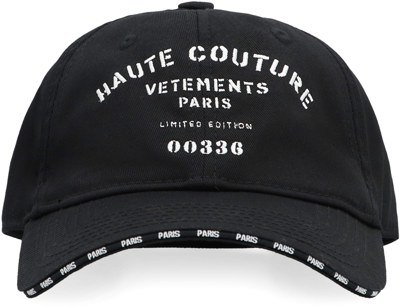 Shop Vetements Logo Baseball Cap In Black