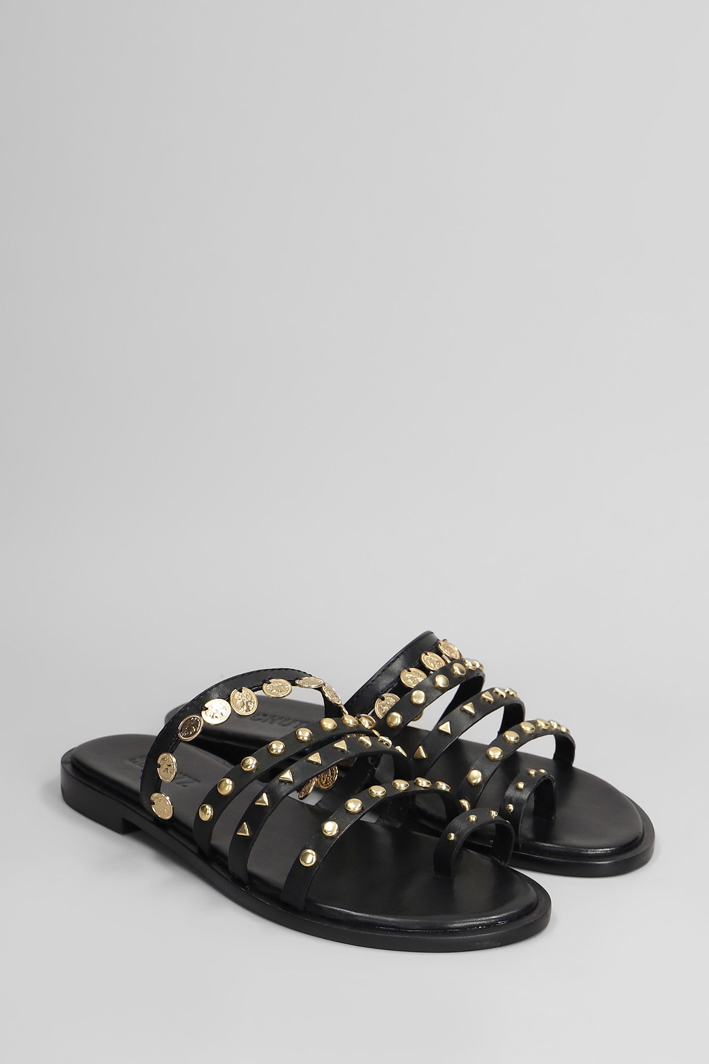 Schutz Flats In Black Leather