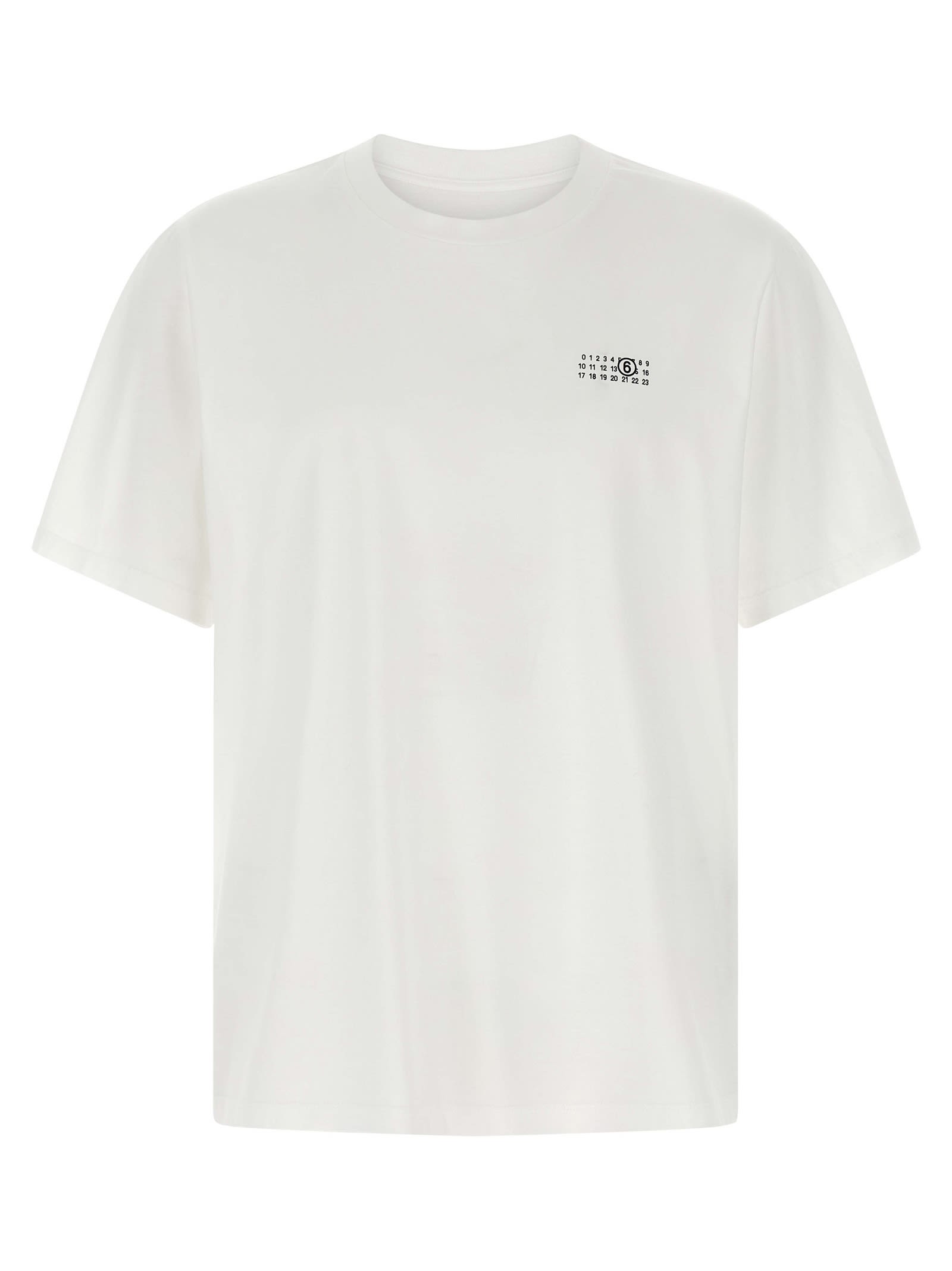 Mm6 Maison Margiela Mm6 By Maison Margiela Cotton Jersey Printed T-shirt With Crewneck In White