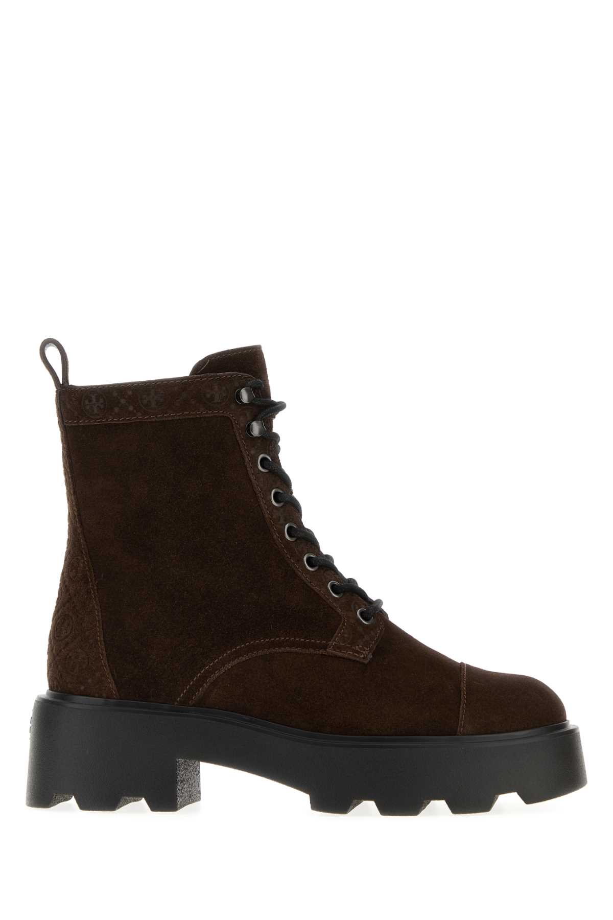 Tory Burch Ankle Boots With Round Toe And Chunky Sole In Brown