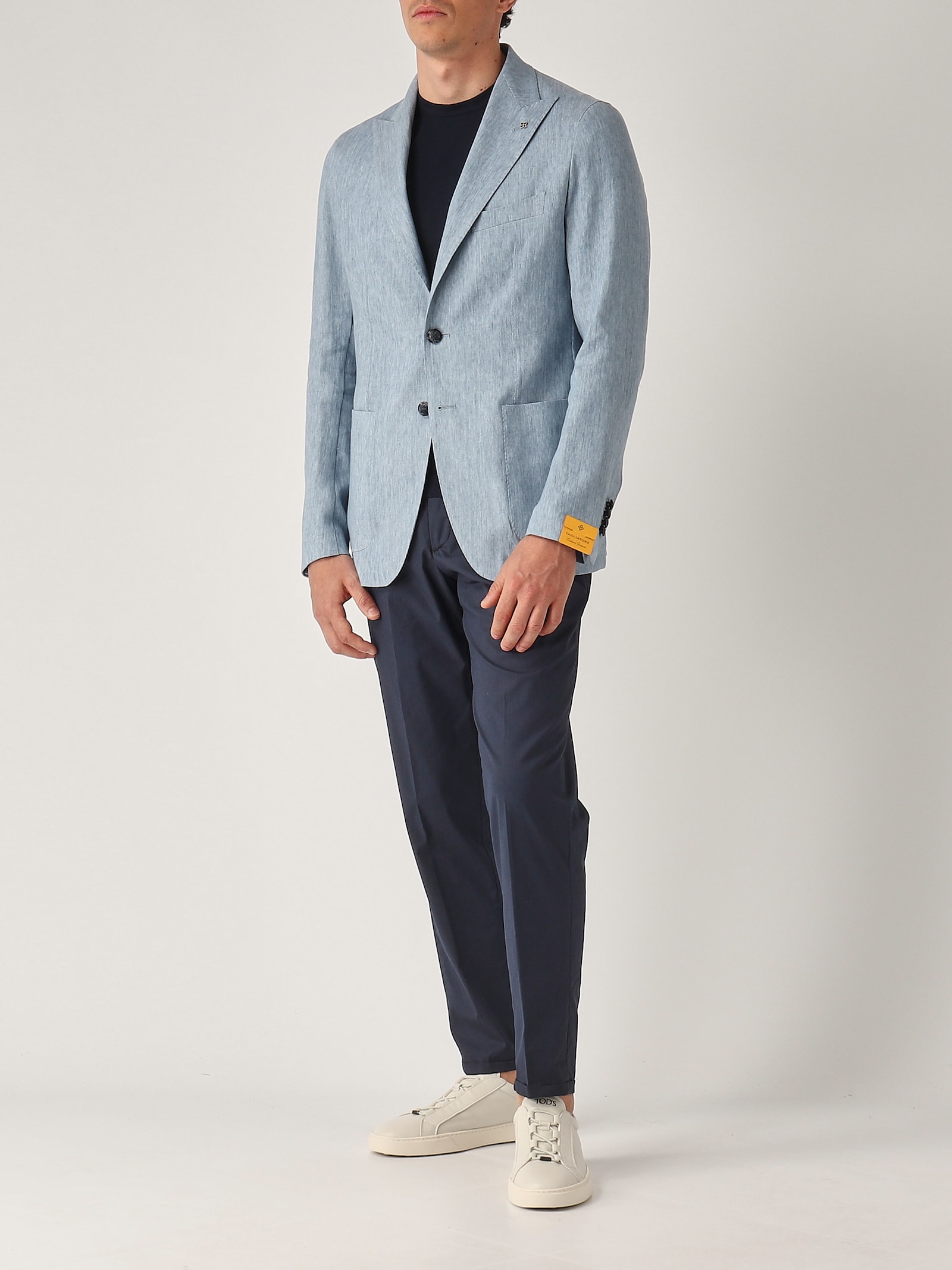 Gran Sasso T-shirt M/c Retta In Filo Cotone Organico T-shirt In Blue