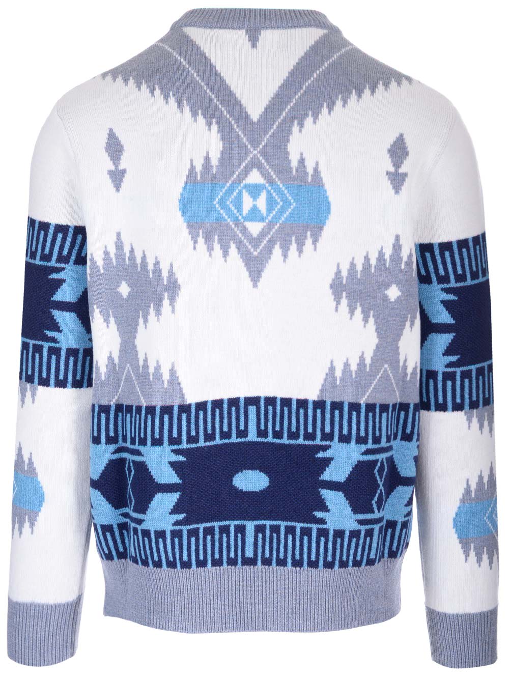 Shop Alanui Icon Jacquard Sweater In White Ice