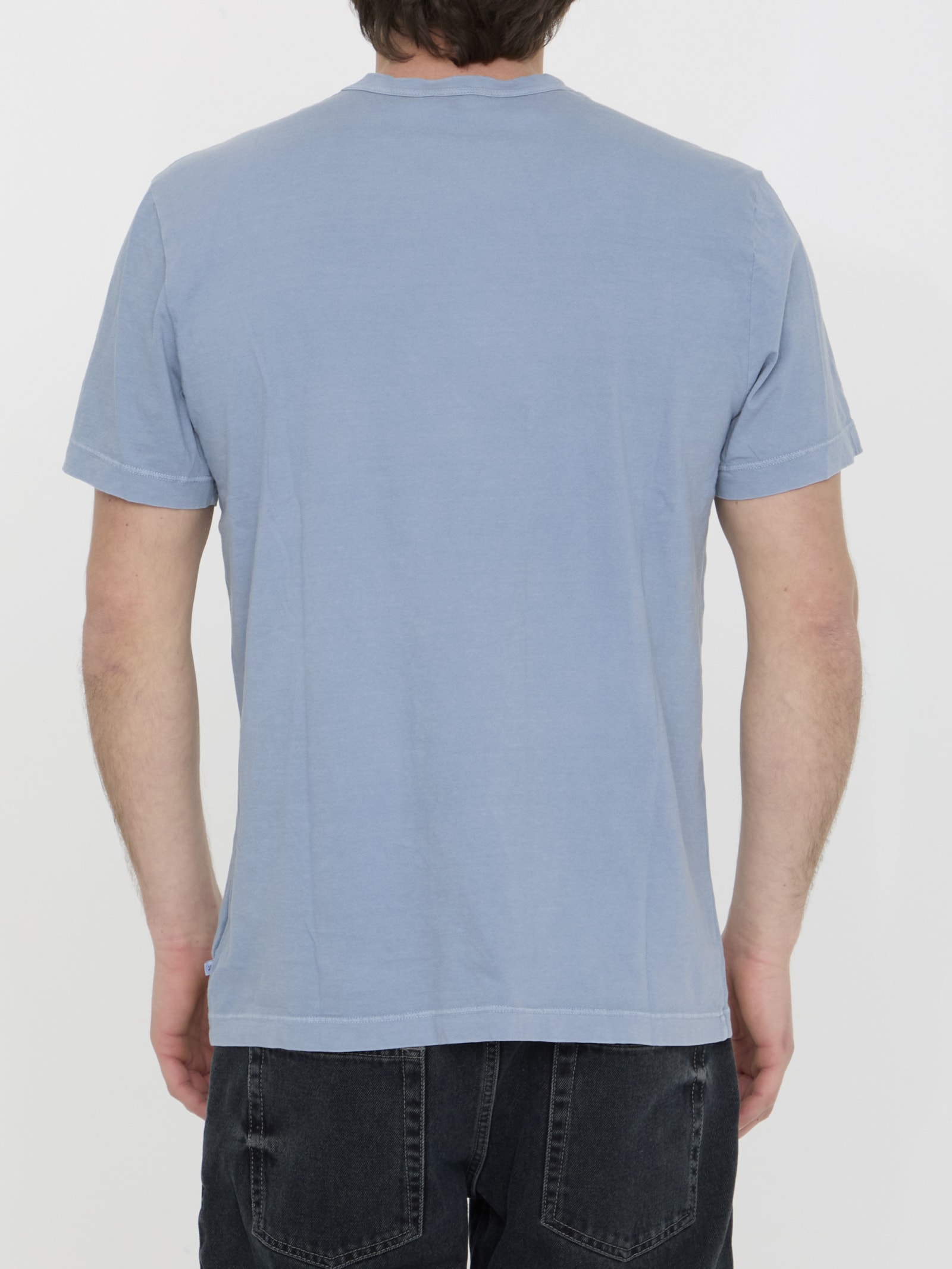 Shop James Perse Cotton T-shirt In Light Blue
