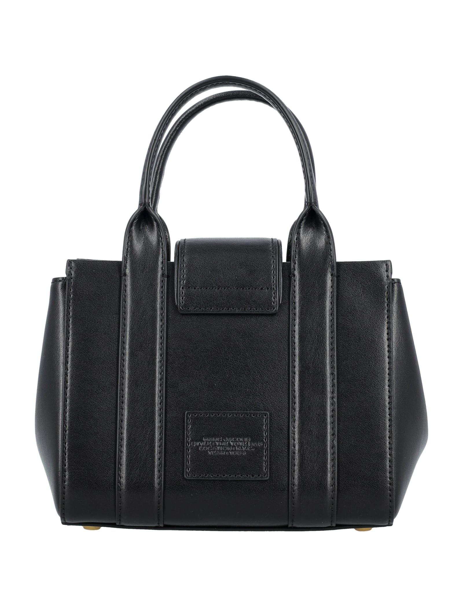 Shop Marc Jacobs The Mini Tote Turn Lock Bag In Black