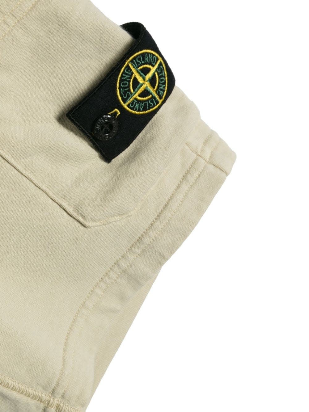 Shop Stone Island Junior Dove Sports Shorts With Logo In Brown