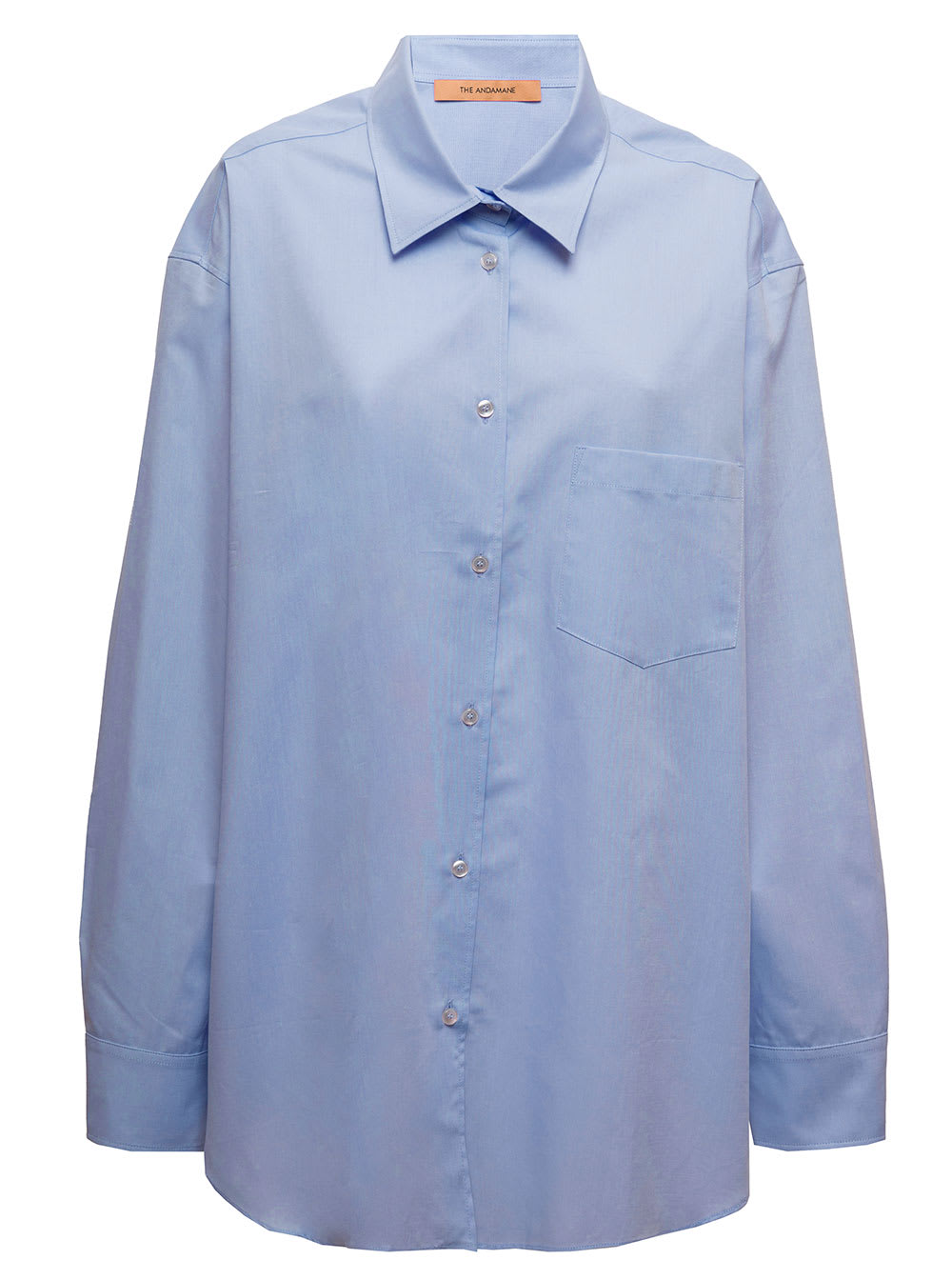 The Andamane Womans Georgiana Light Blue Oversize Cotton Poplin Shirt