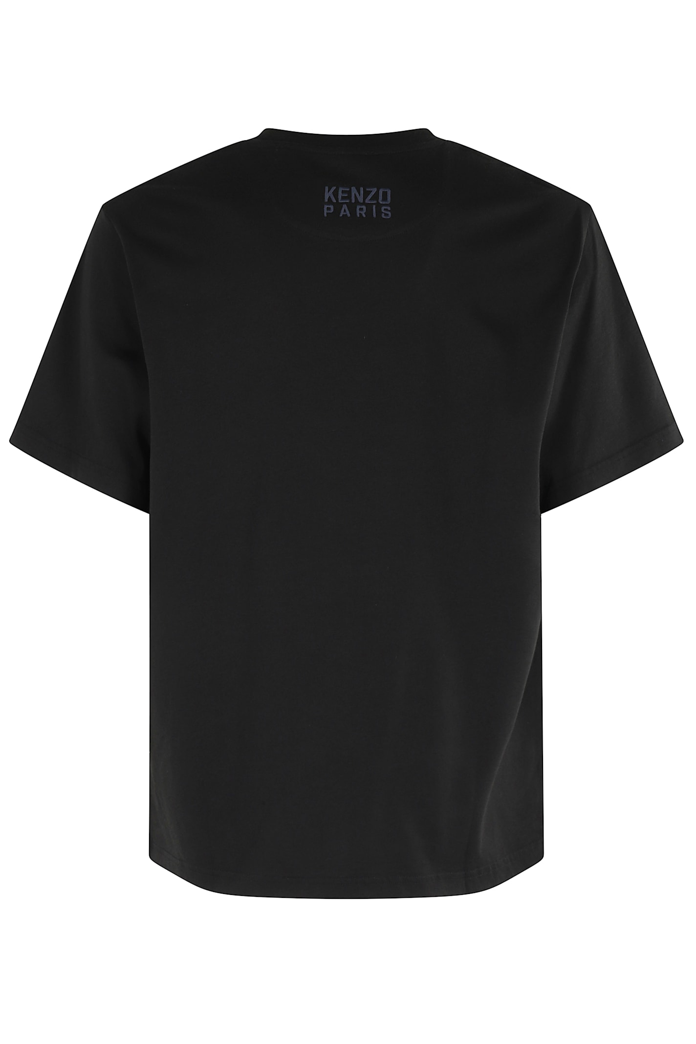 Kenzo Black T-shirt With White Tiger Patch. In Black