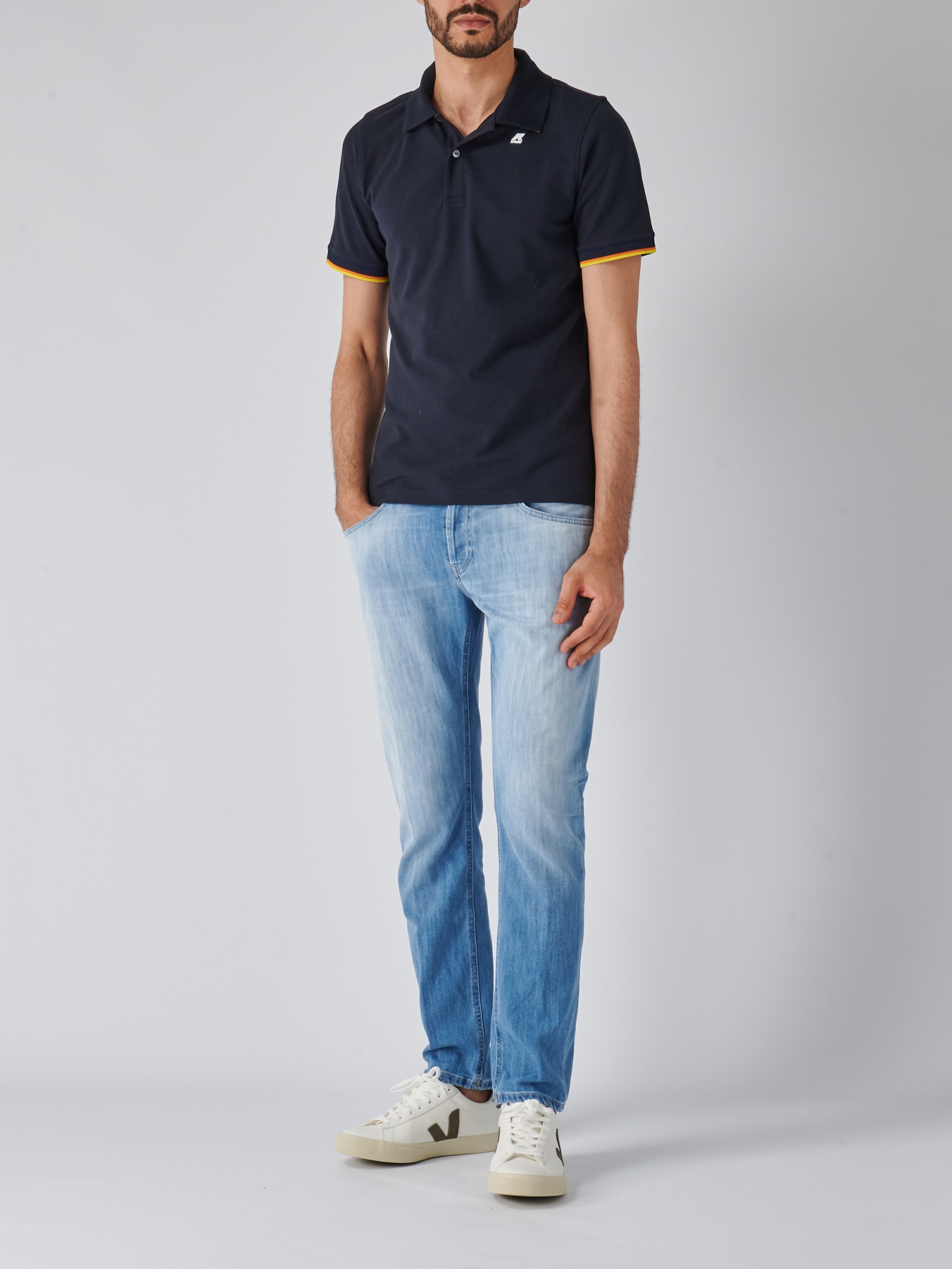 Shop K-way Vincent Polo In Blu