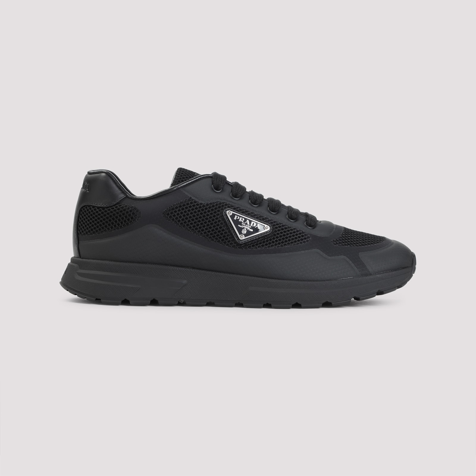 Prada Sneakers Prax 2.0 In Black Fabric And Mesh Men In Black