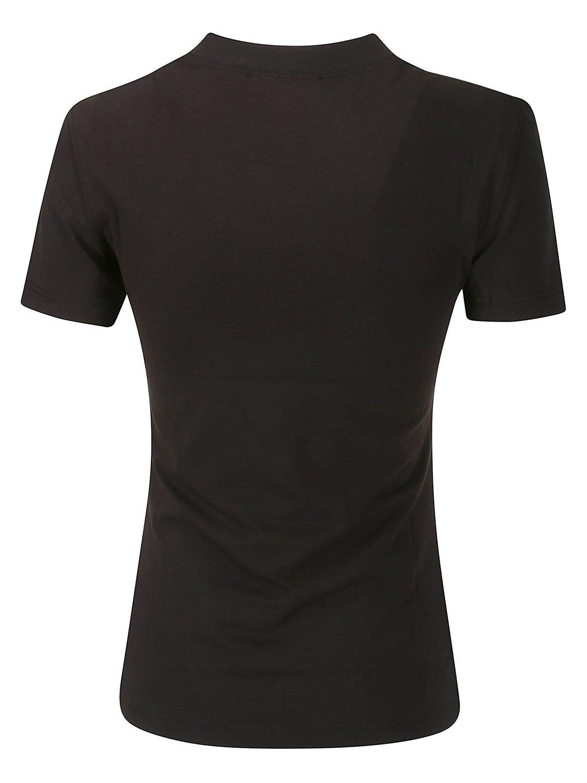 Shop Versace Jeans Couture V-emblem Crewneck Jersey T-shirt