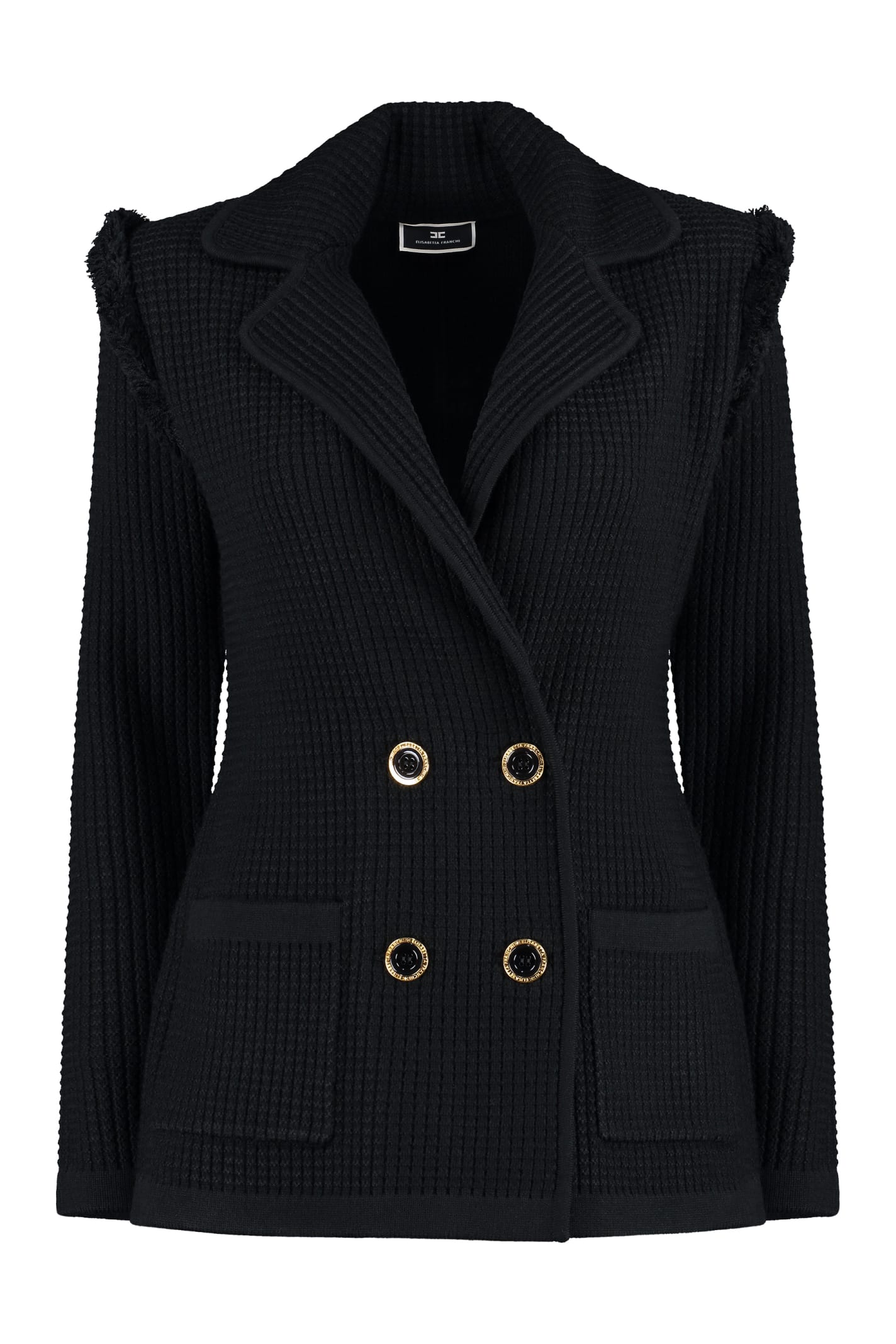 Elisabetta Franchi Knitted Double-breasted Blazer