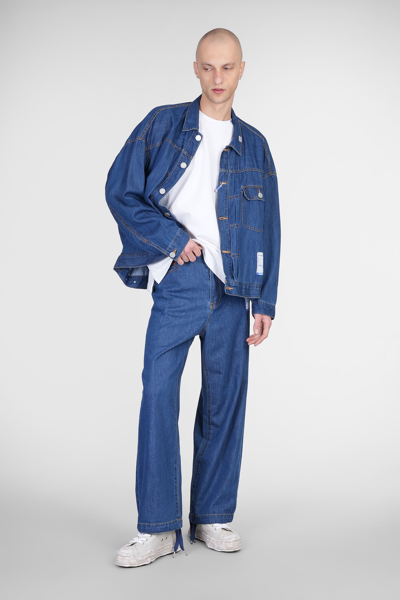 Miharayasuhiro Patch-detail Jeans In Blue