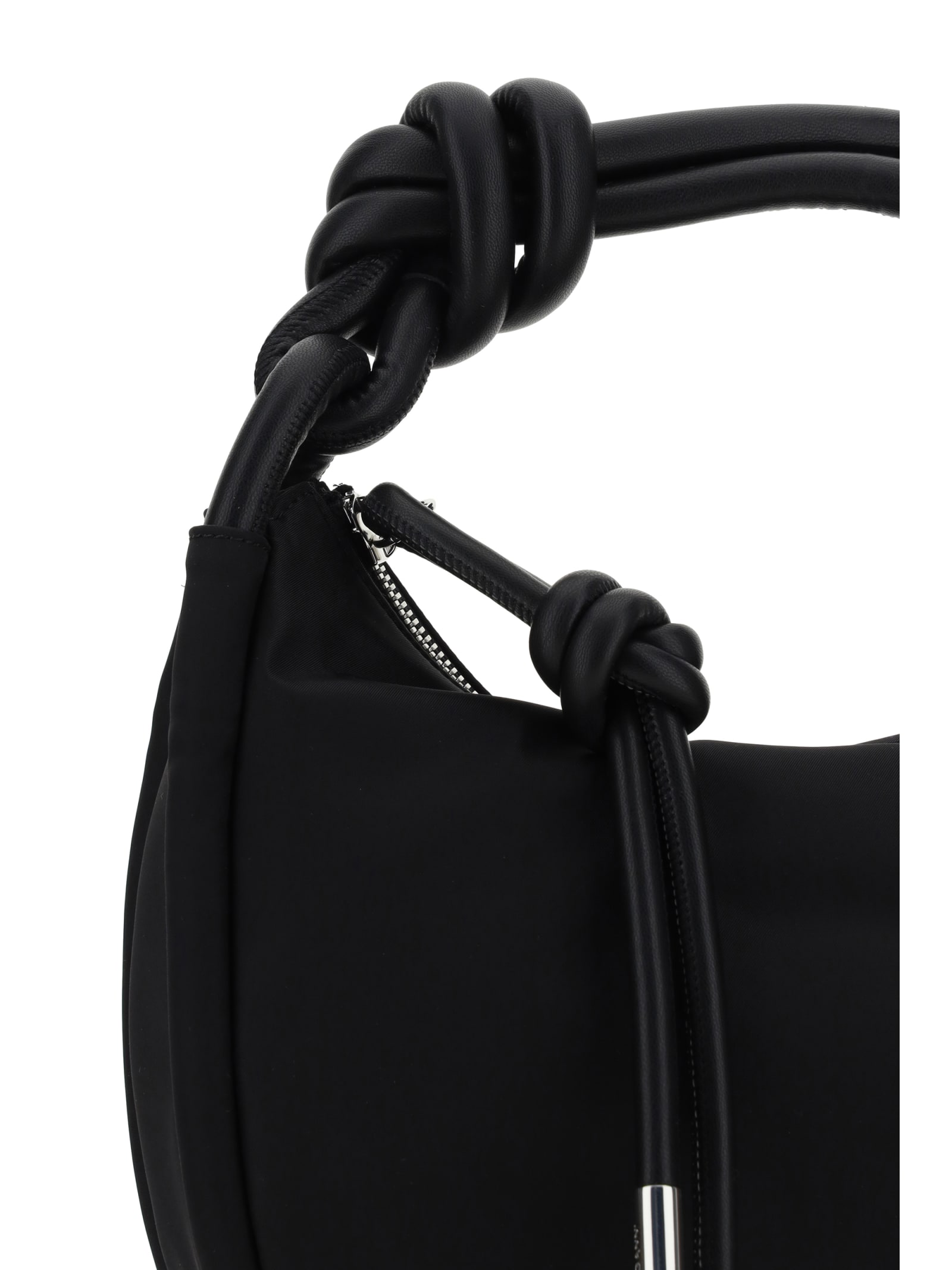 Shop Ganni Baguette Handbag In Black