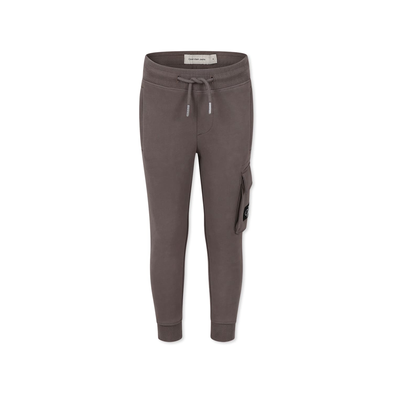 Calvin Klein Brown Trousers For Boy With Logo In Brown