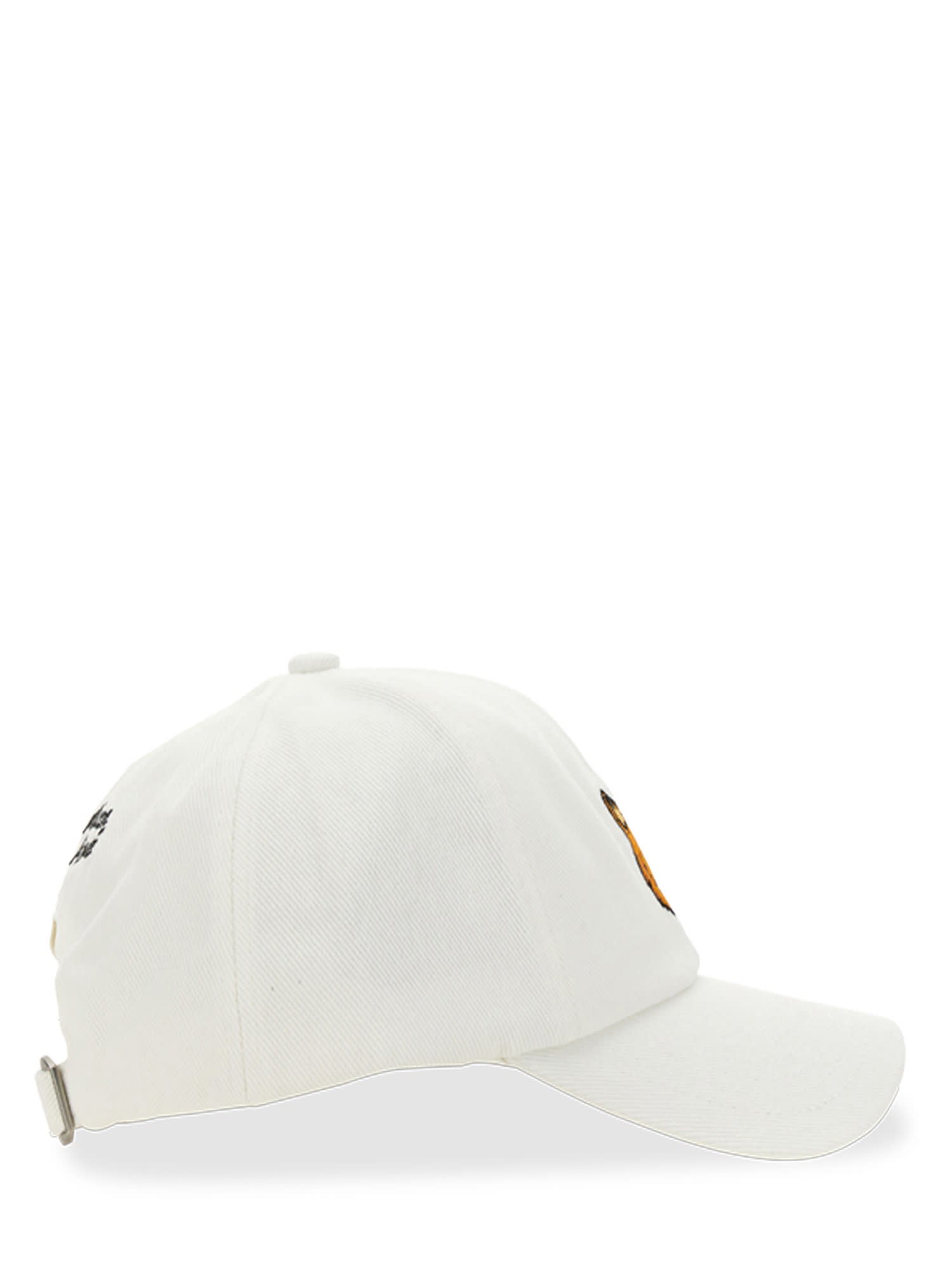Shop Maison Kitsuné Fox Head Baseball Hat In White