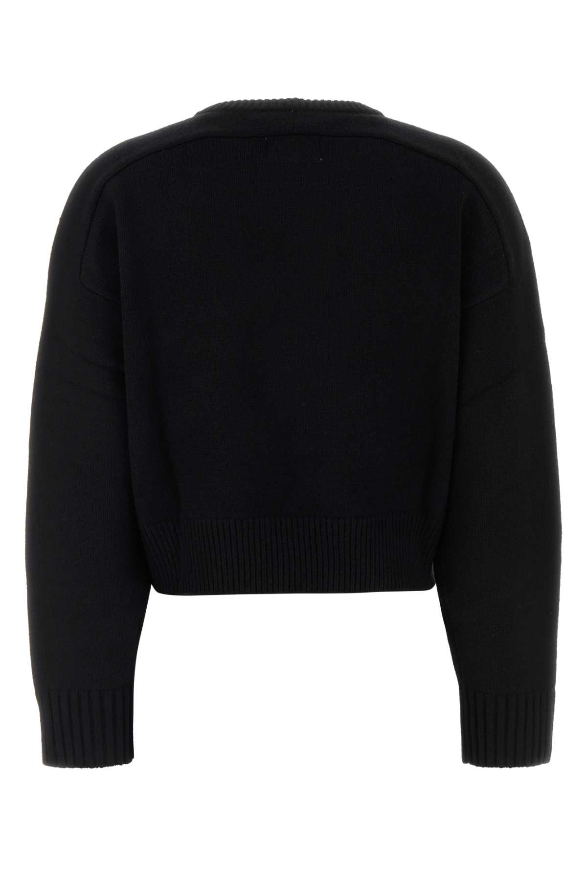 Loulou Studio Black Wool Blend Bruzzi Sweater In Black