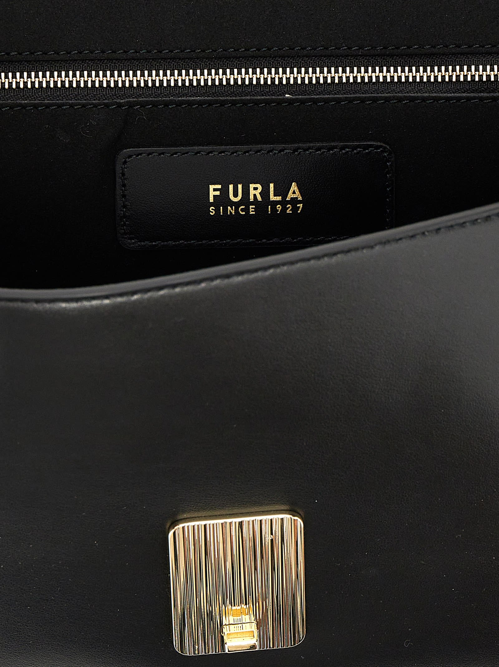 Shop Furla Meridiana Shoulder Bag In Black
